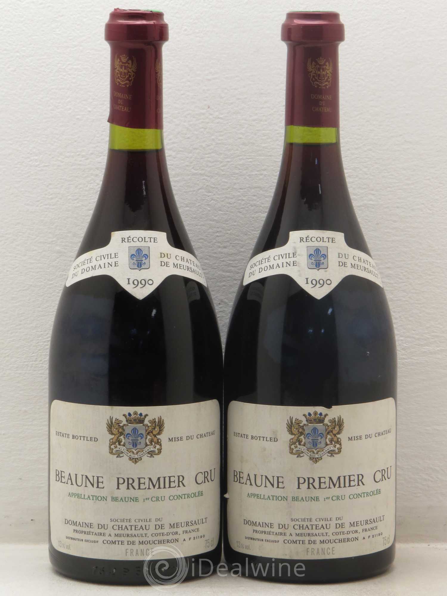 Beaune 1er Cru Château de Meursault 1990 - Lot de 2 bouteilles - 0