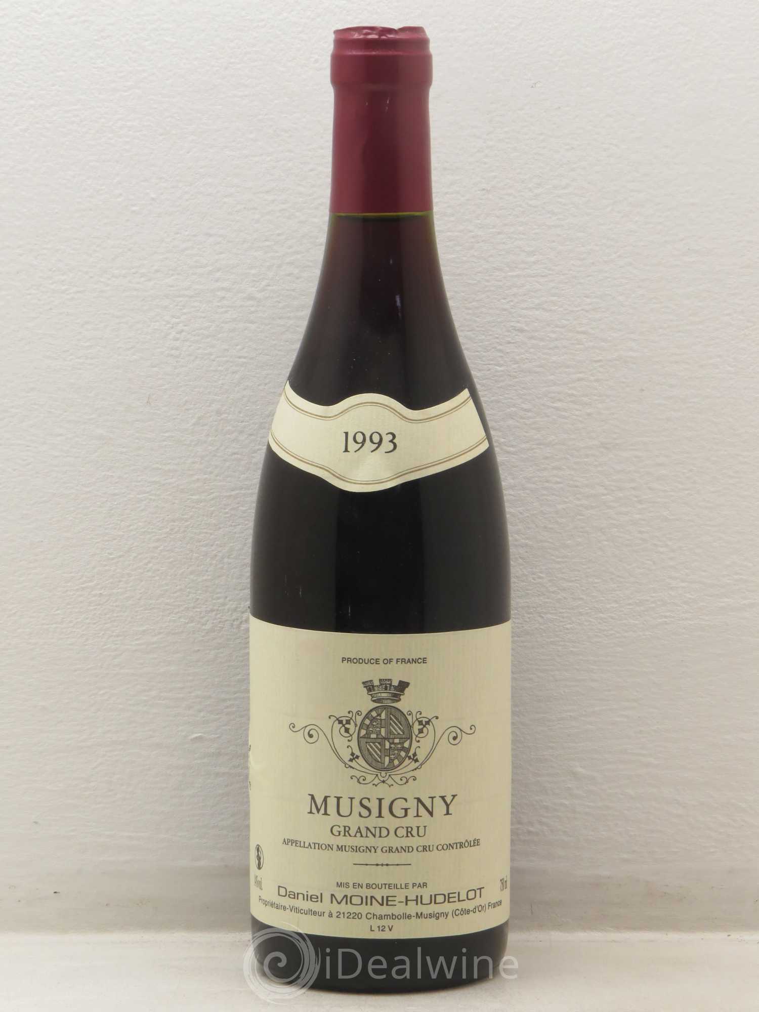 Musigny Grand Cru Moine-Hudelot (Domaine) 1993 - Lot de 1 bouteille - 0