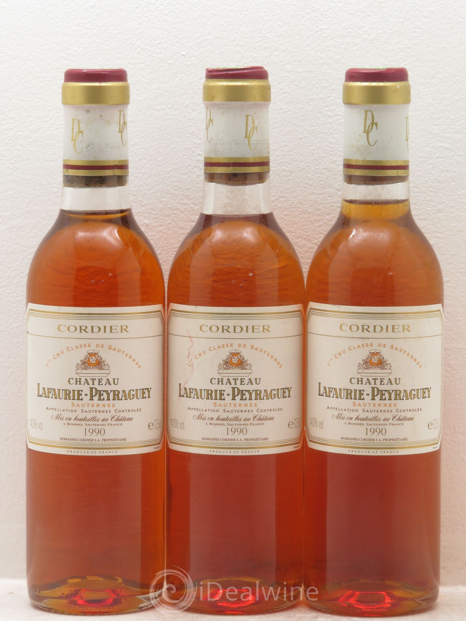 Château Lafaurie-Peyraguey 1er Grand Cru Classé 1990 - Posten von 3 Demi-Flaschen - 0