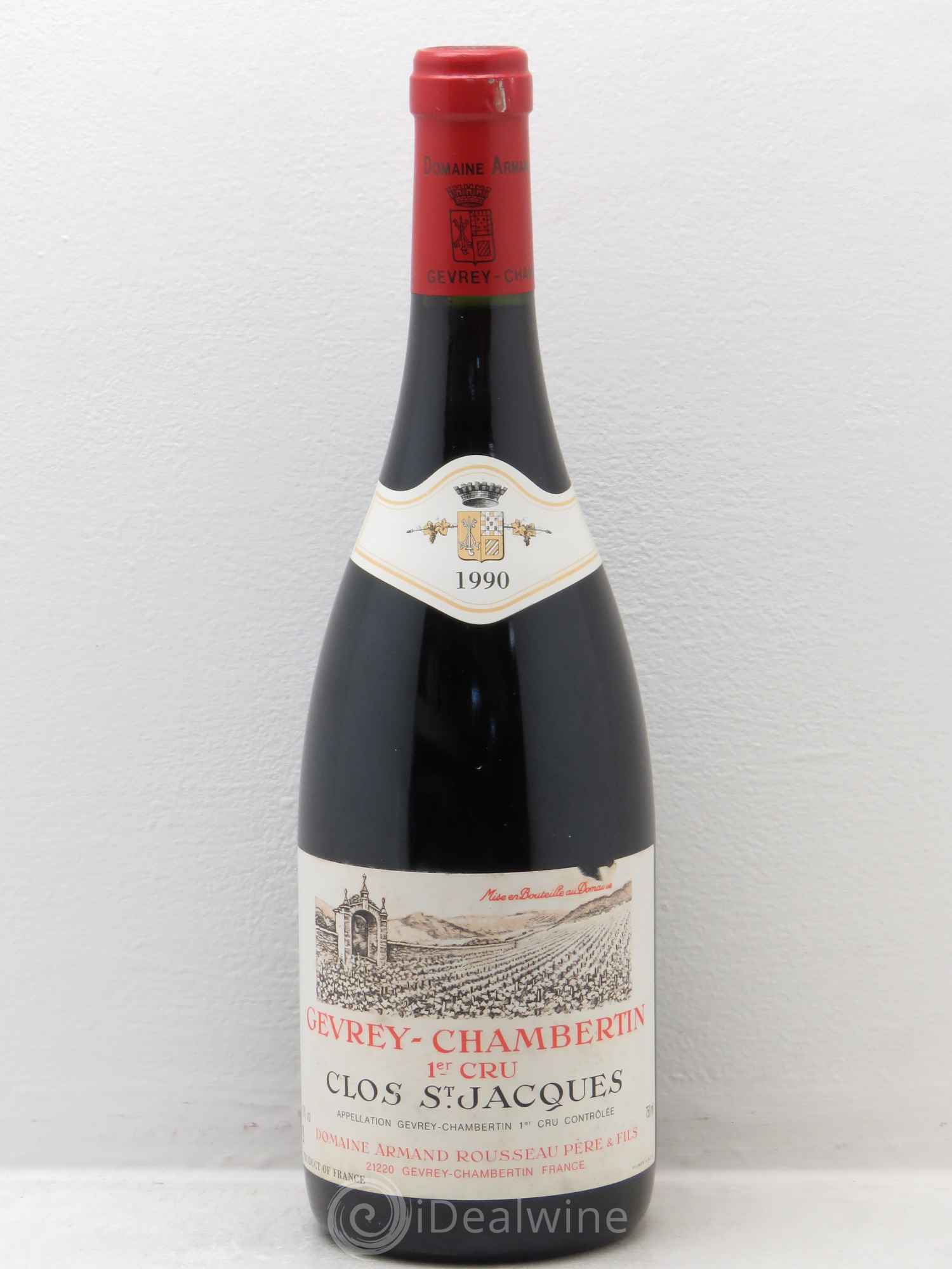 Gevrey-Chambertin 1er Cru Clos Saint-Jacques Armand Rousseau (Domaine) 1990 - Lot de 1 bouteille - 0