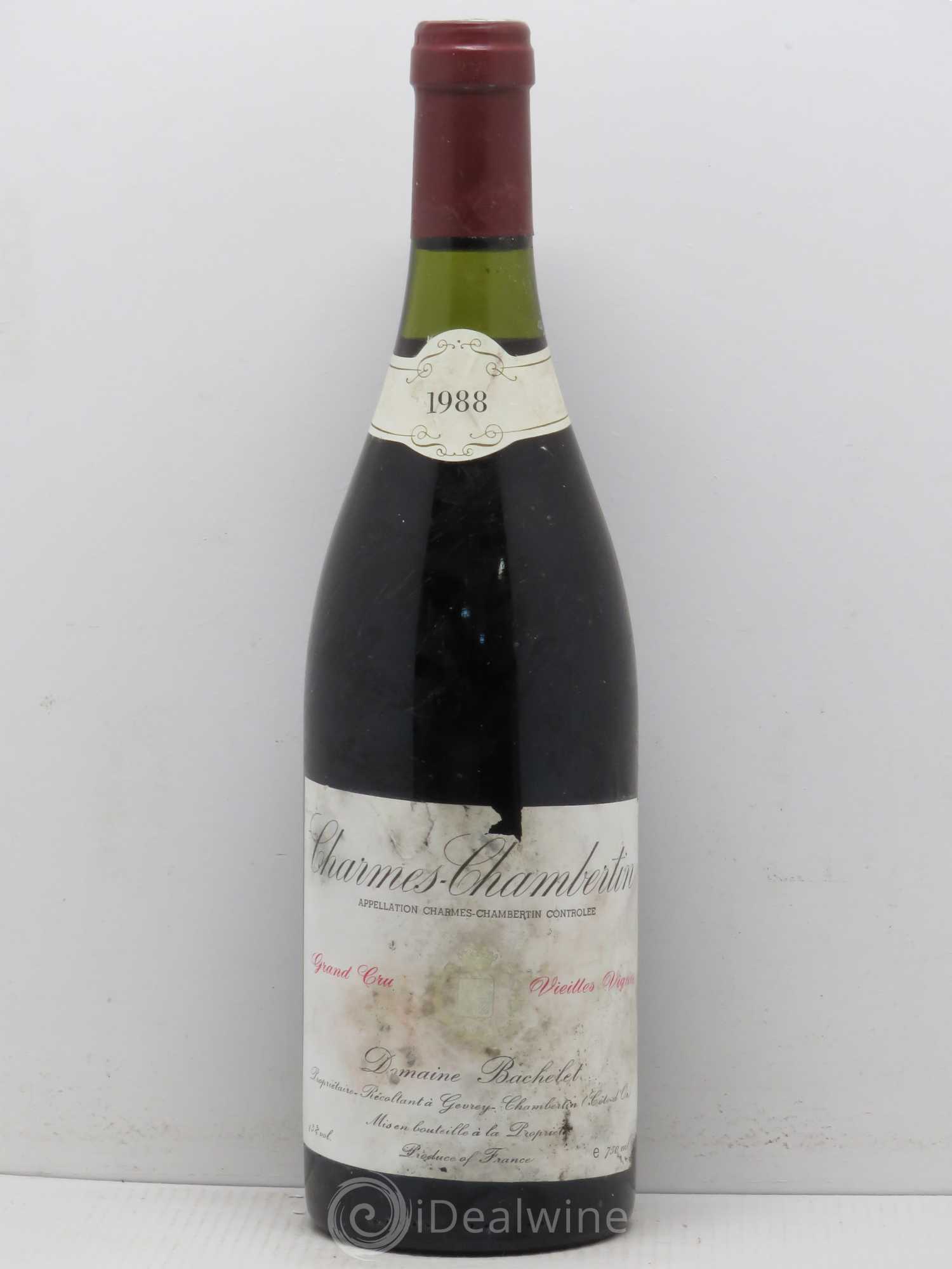 Charmes-Chambertin Grand Cru Vieilles Vignes Denis Bachelet (Domaine) 1988 - Lot de 1 bouteille - 0