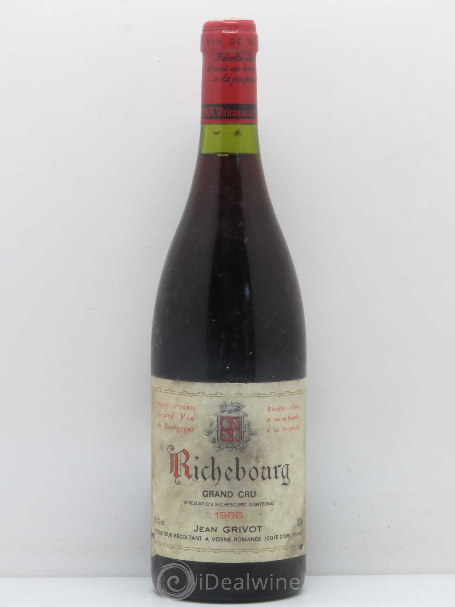Richebourg Grand Cru Jean Grivot 1986 - Lot de 1 bouteille - 0