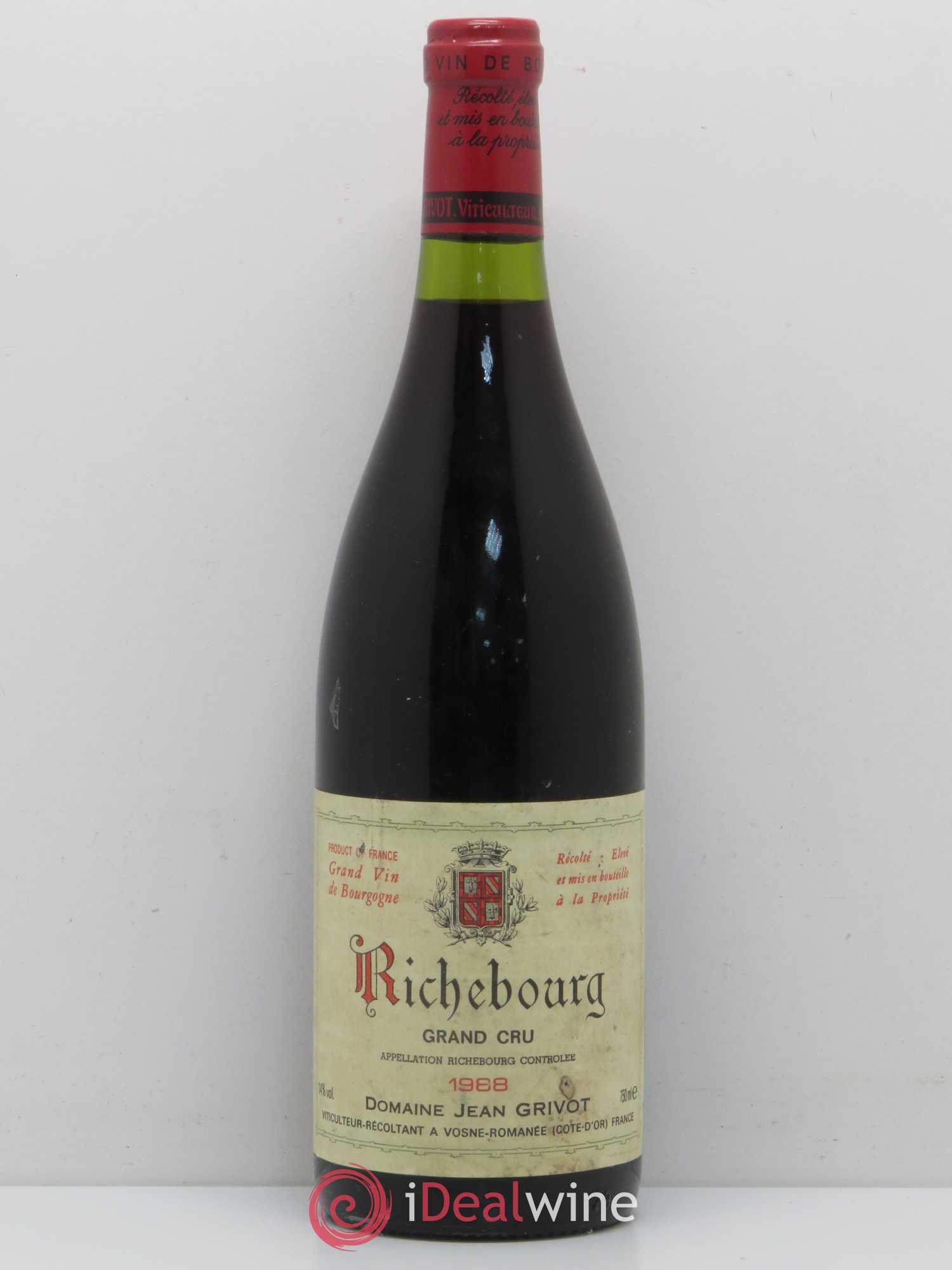 Richebourg Grand Cru Jean Grivot 1988 - Lot de 1 bouteille - 0