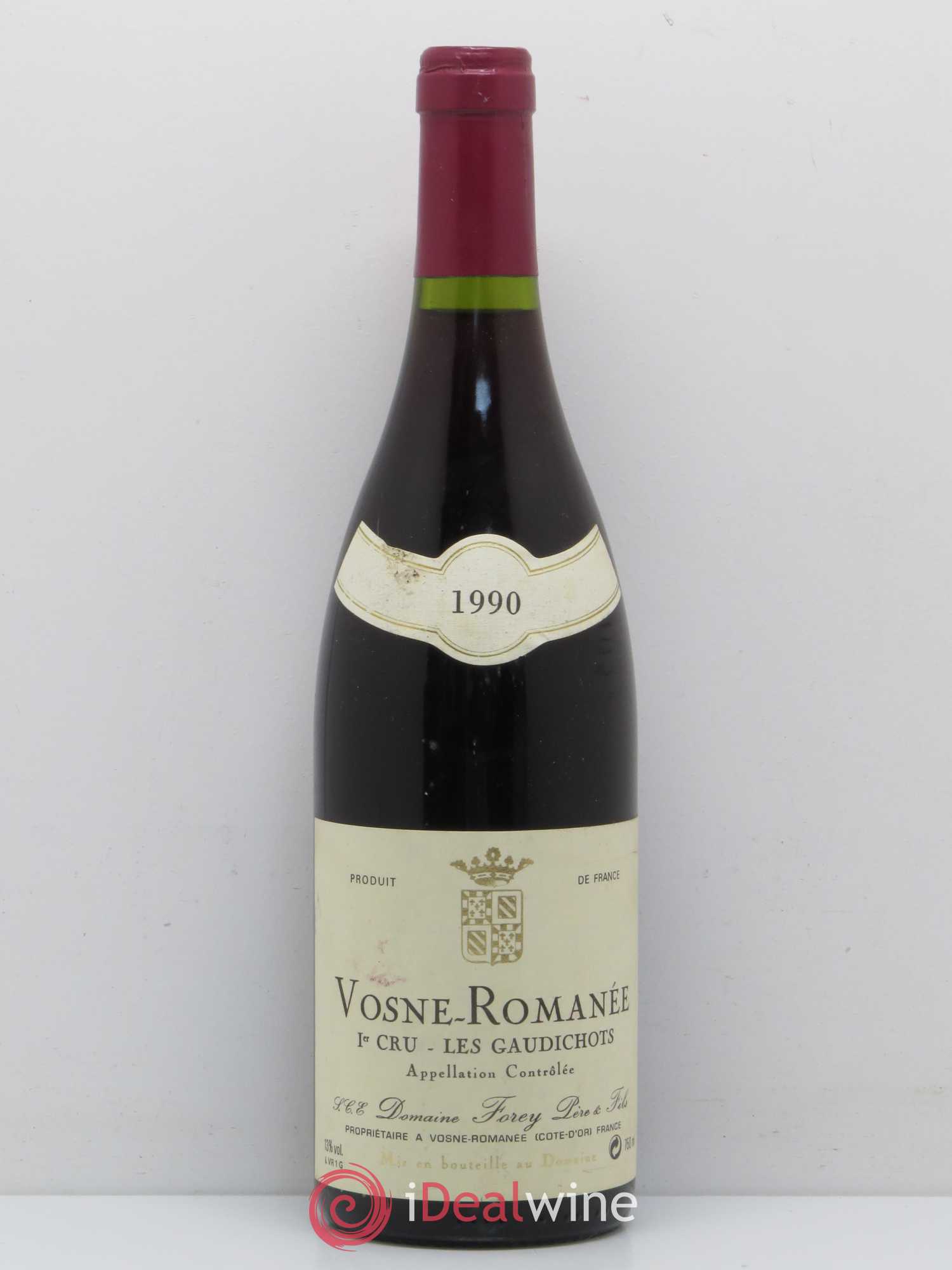 Vosne-Romanée 1er Cru Les Gaudichots Forey Père et Fils (Domaine) 1990 - Lot de 1 bouteille - 0