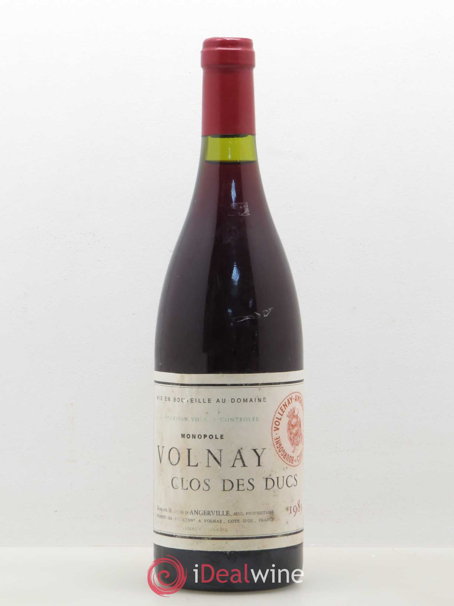 Volnay 1er Cru Clos des Ducs Marquis d'Angerville (Domaine) 1985 - Lot de 1 bouteille - 0