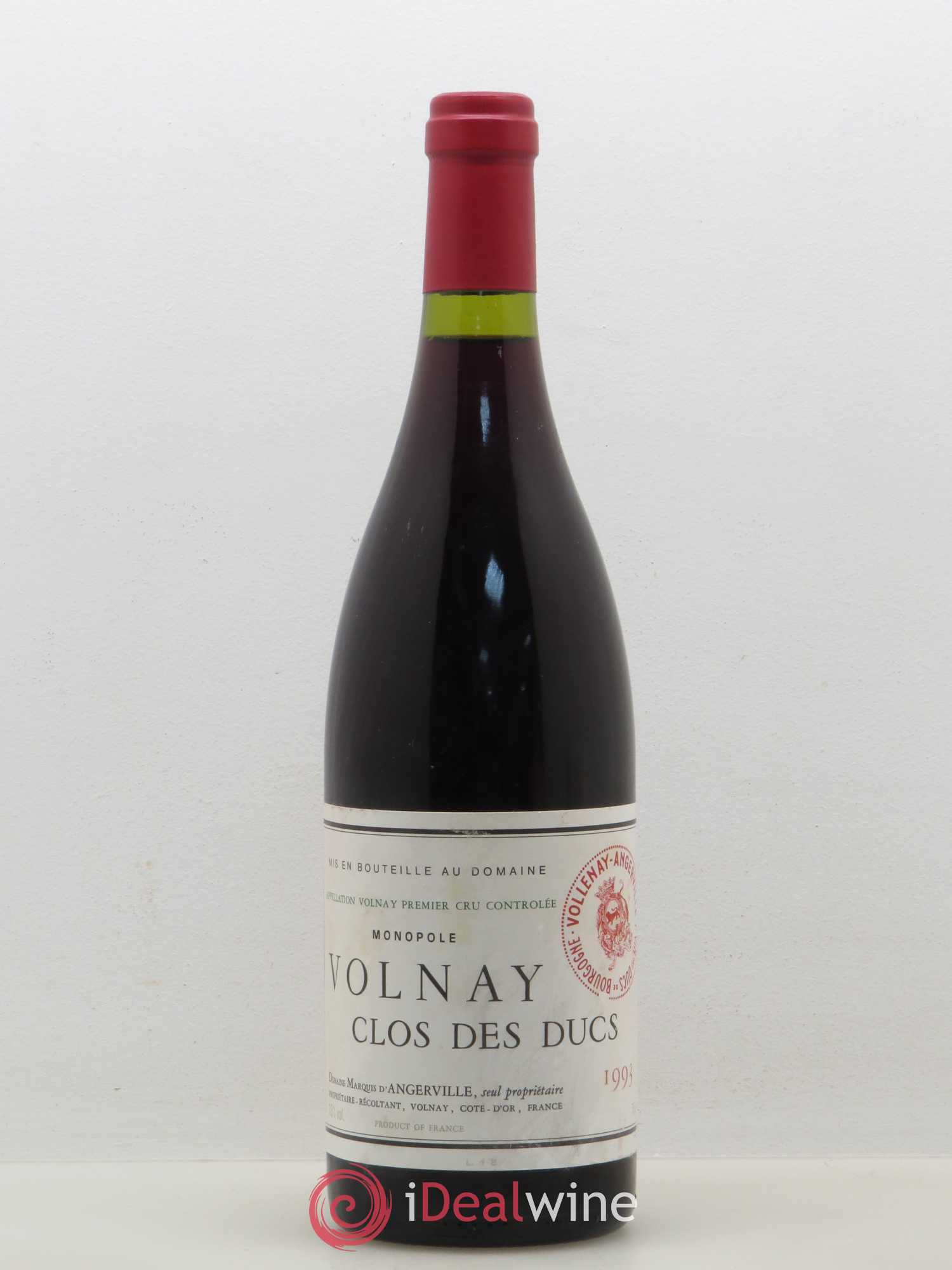 Volnay 1er Cru Clos des Ducs Marquis d'Angerville (Domaine) 1993 - Posten von 1 Flasche - 0
