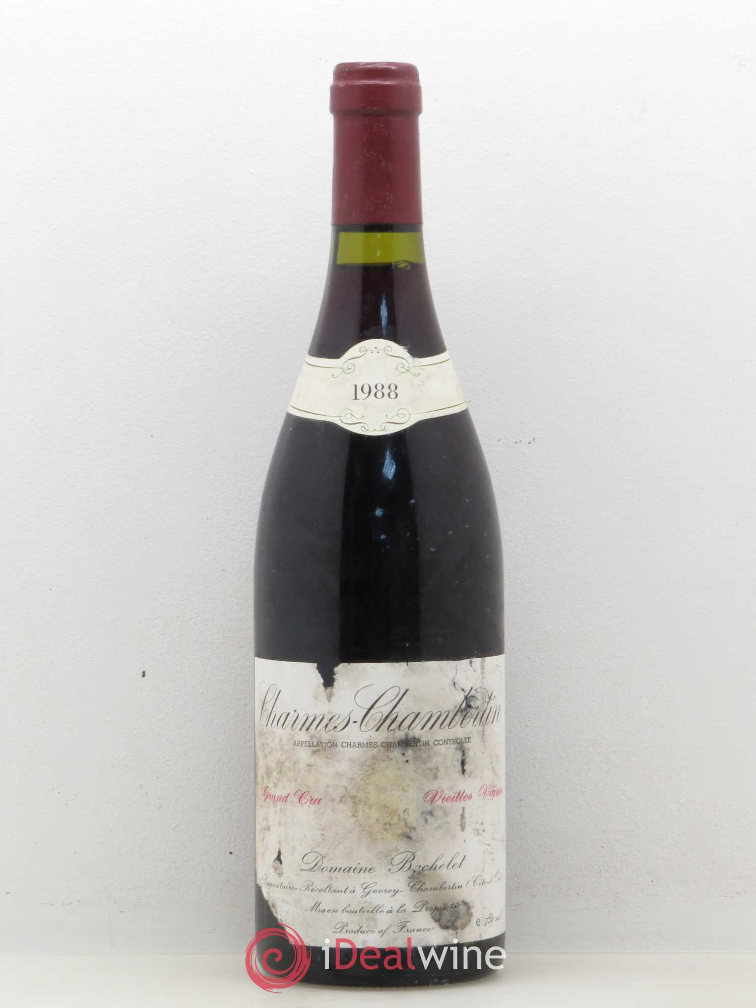 Charmes-Chambertin Grand Cru Vieilles Vignes Denis Bachelet (Domaine) Vieilles Vignes 1988 - Lot de 1 bouteille - 0