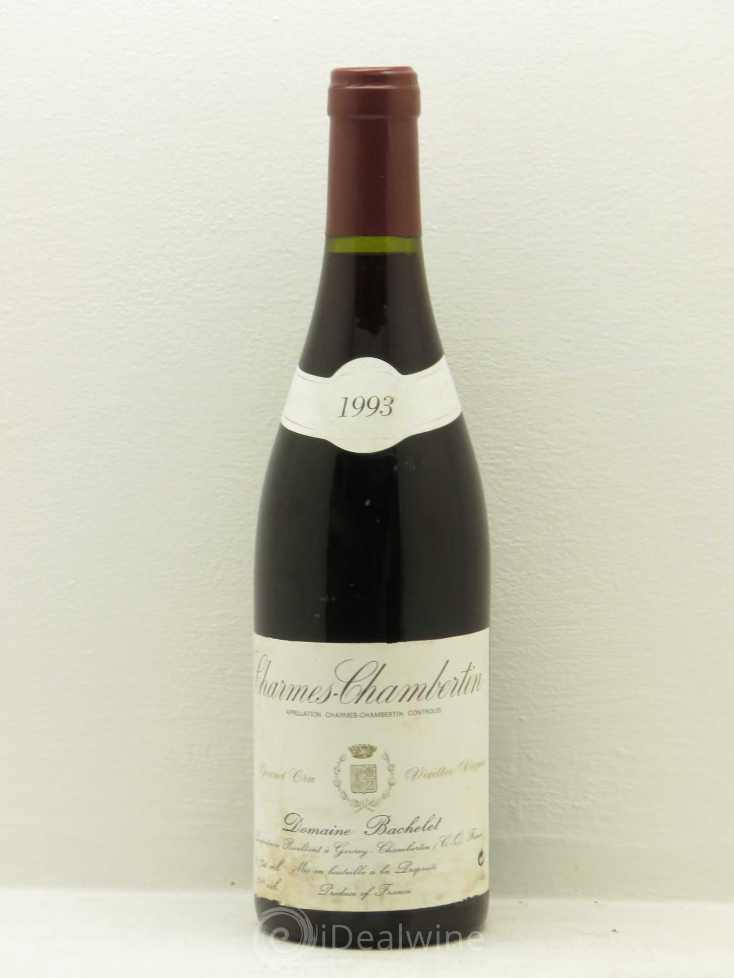 Charmes-Chambertin Grand Cru Vieilles Vignes Denis Bachelet (Domaine) Vieilles Vignes 1993 - Lot de 1 bouteille - 0