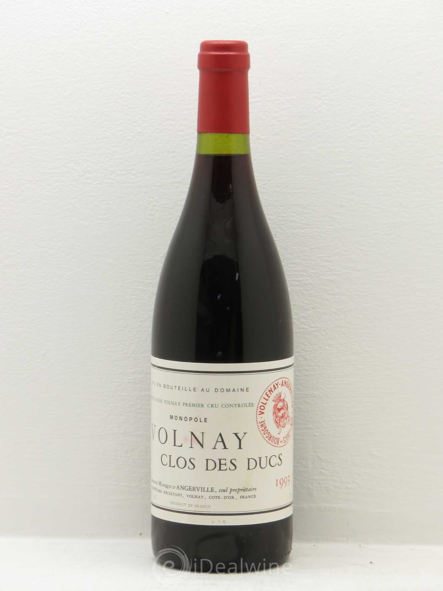 Volnay 1er Cru Clos des Ducs Marquis d'Angerville (Domaine) 1993 - Posten von 1 Flasche - 0