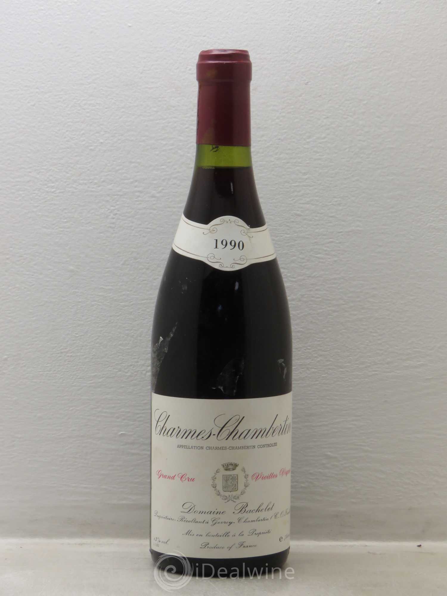 Charmes-Chambertin Grand Cru Vieilles Vignes Denis Bachelet (Domaine) Vieilles vignes 1990 - Lot de 1 bouteille - 0