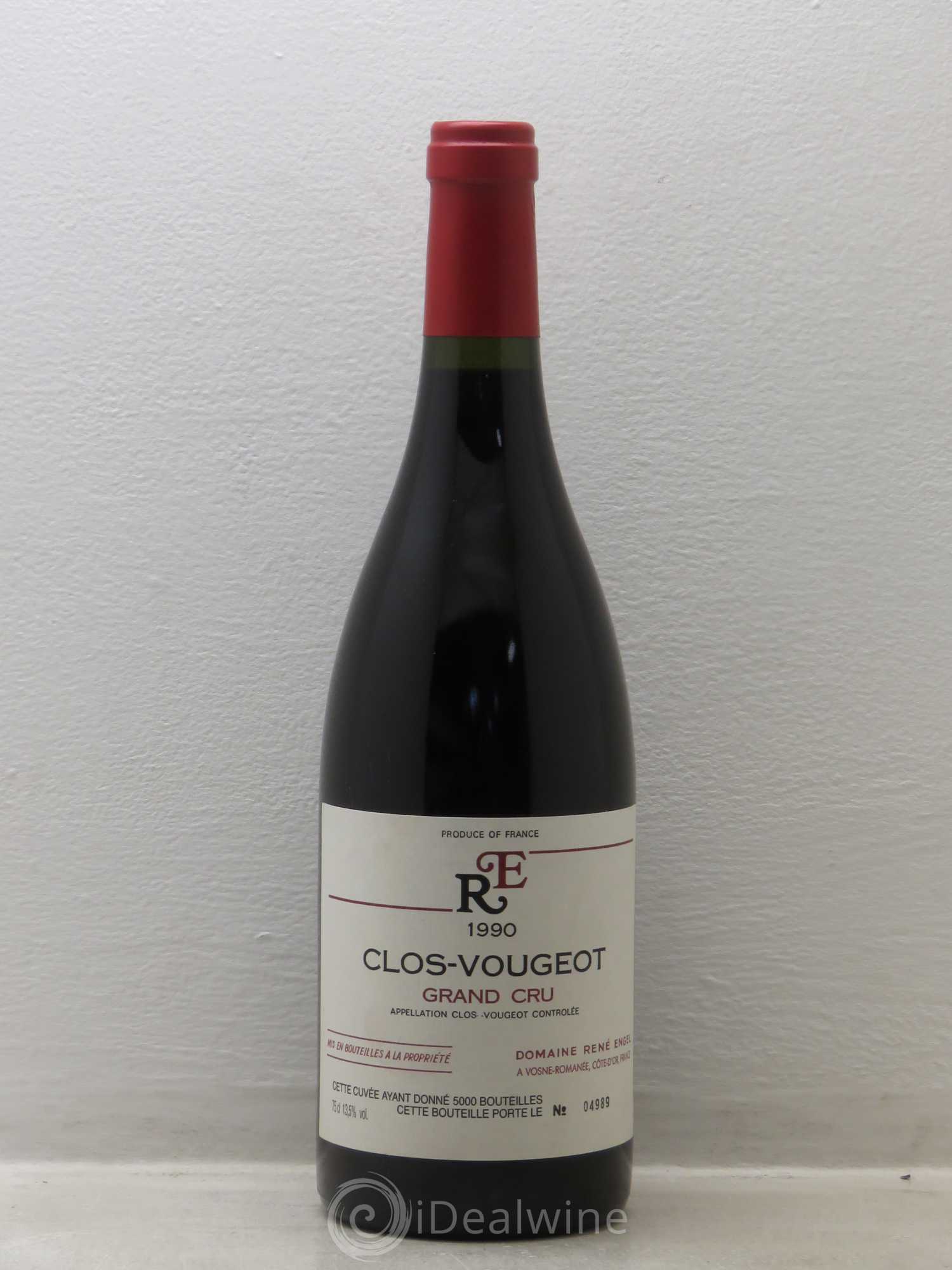 Clos de Vougeot Grand Cru Domaine René Engel - Domaine Eugénie 1990 - Lot de 1 bouteille - 0