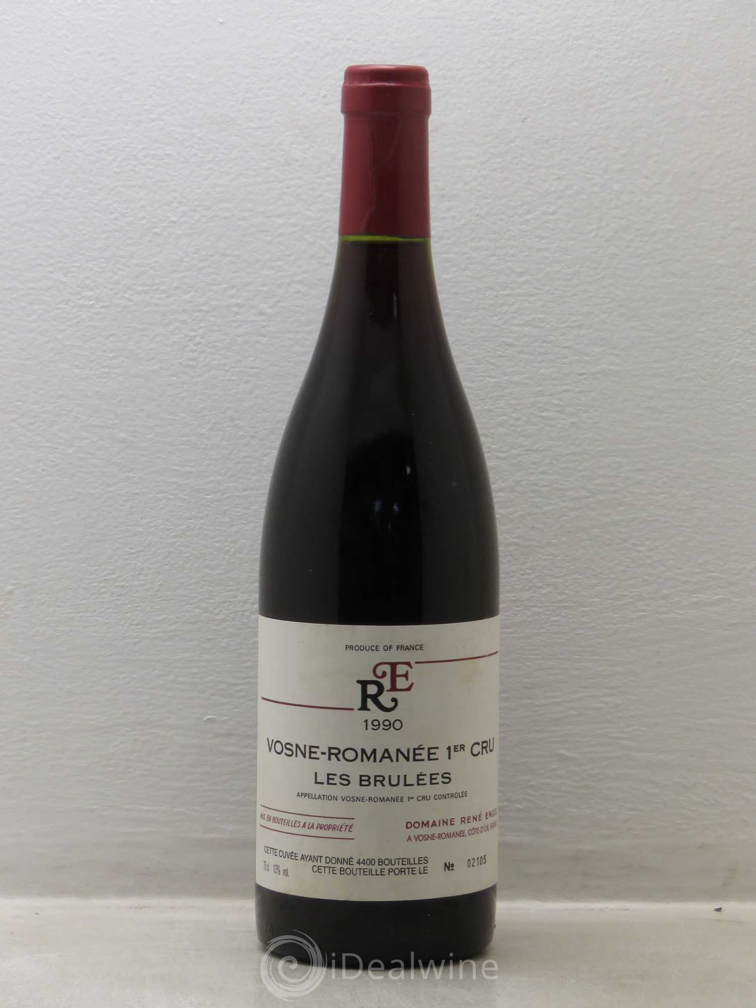 Vosne-Romanée 1er Cru Aux Brûlées Domaine René Engel - Domaine Eugénie 1990 - Lot de 1 bouteille - 0