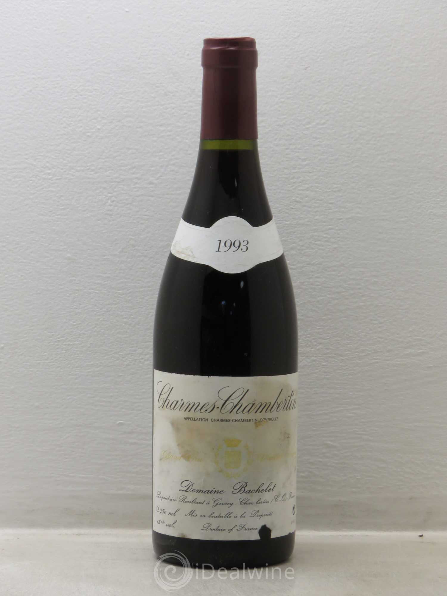 Charmes-Chambertin Grand Cru Vieilles Vignes Denis Bachelet (Domaine) Vieilles vignes 1993 - Lot de 1 bouteille - 0