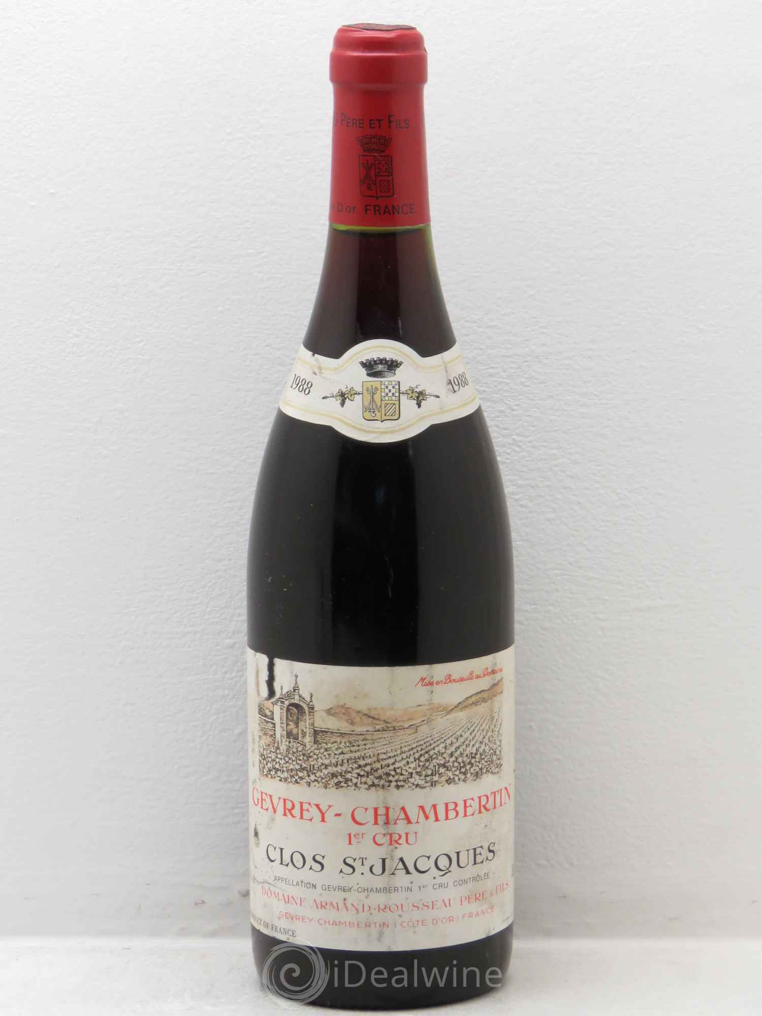 Gevrey-Chambertin 1er Cru Clos Saint-Jacques Armand Rousseau (Domaine) 1988 - Lot de 1 bouteille - 0