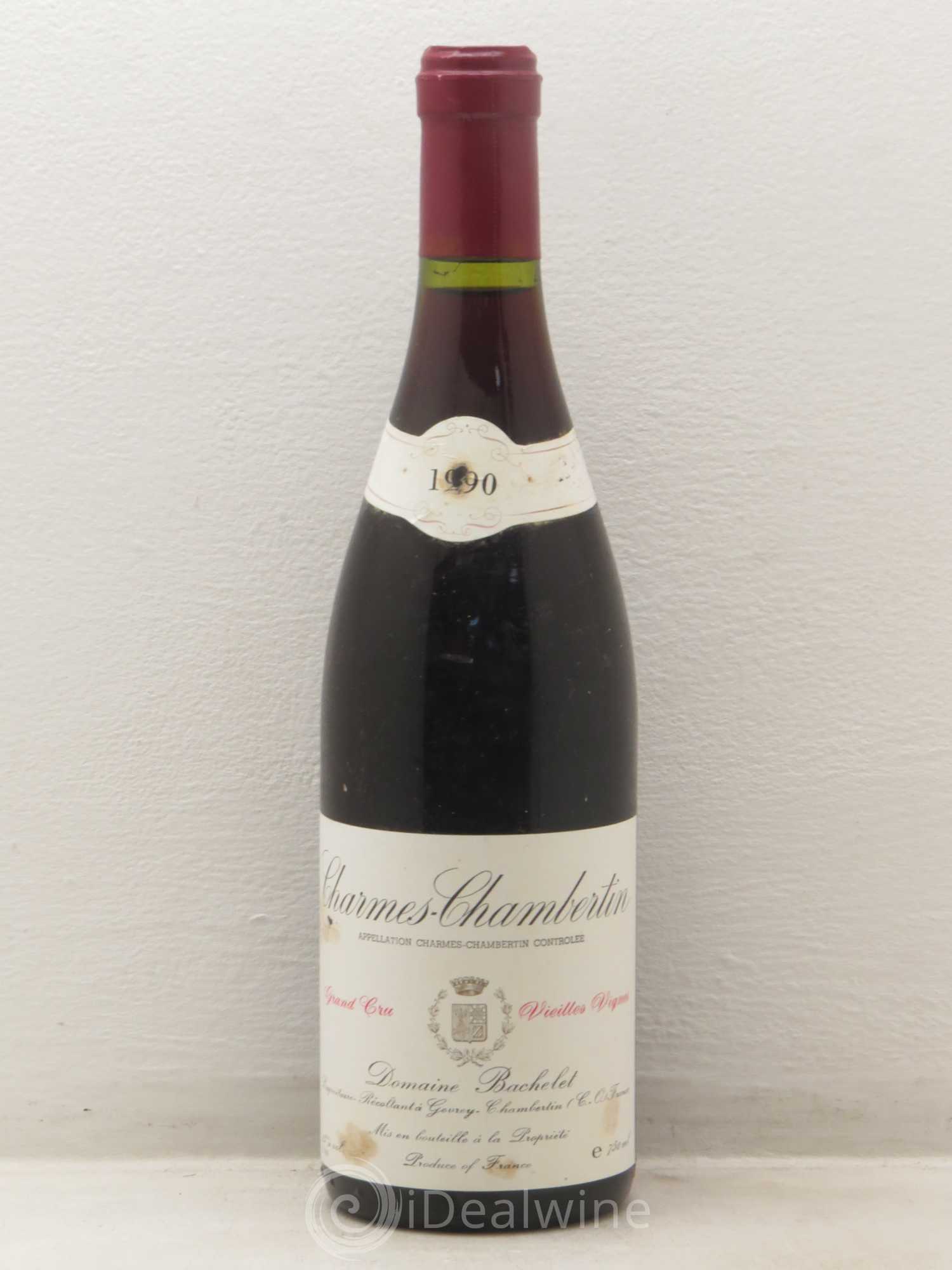 Charmes-Chambertin Grand Cru Vieilles Vignes Denis Bachelet (Domaine) Vieilles Vignes 1990 - Lot de 1 bouteille - 0