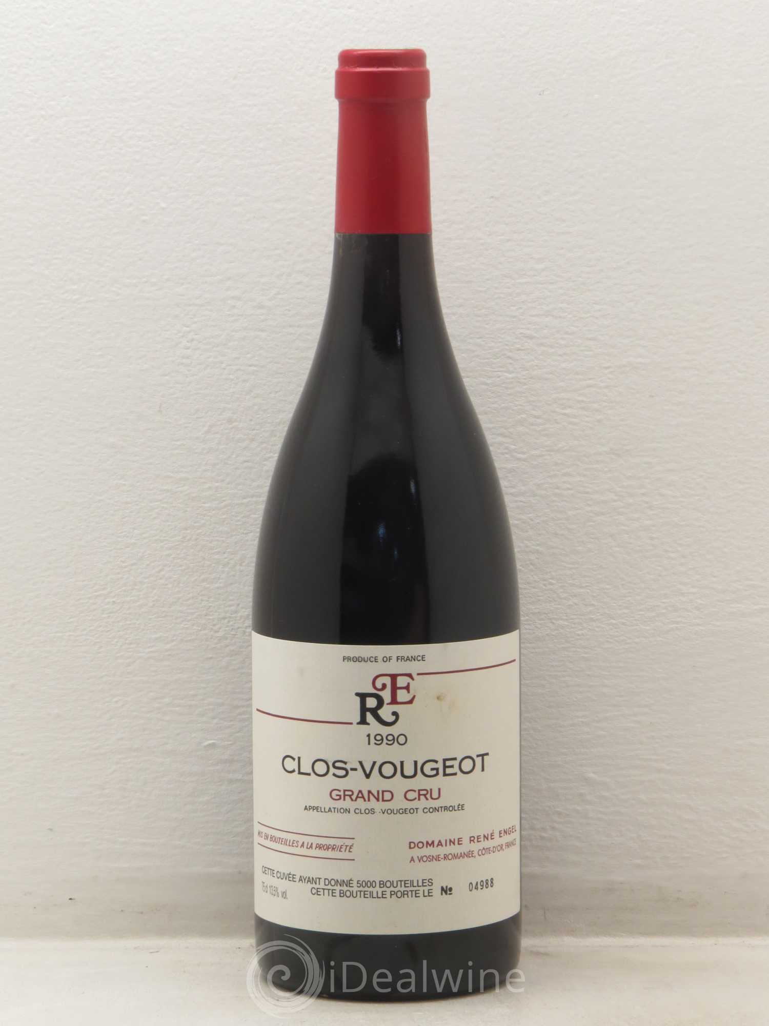 Clos de Vougeot Grand Cru Domaine René Engel - Domaine Eugénie 1990 - Lot de 1 bouteille - 0