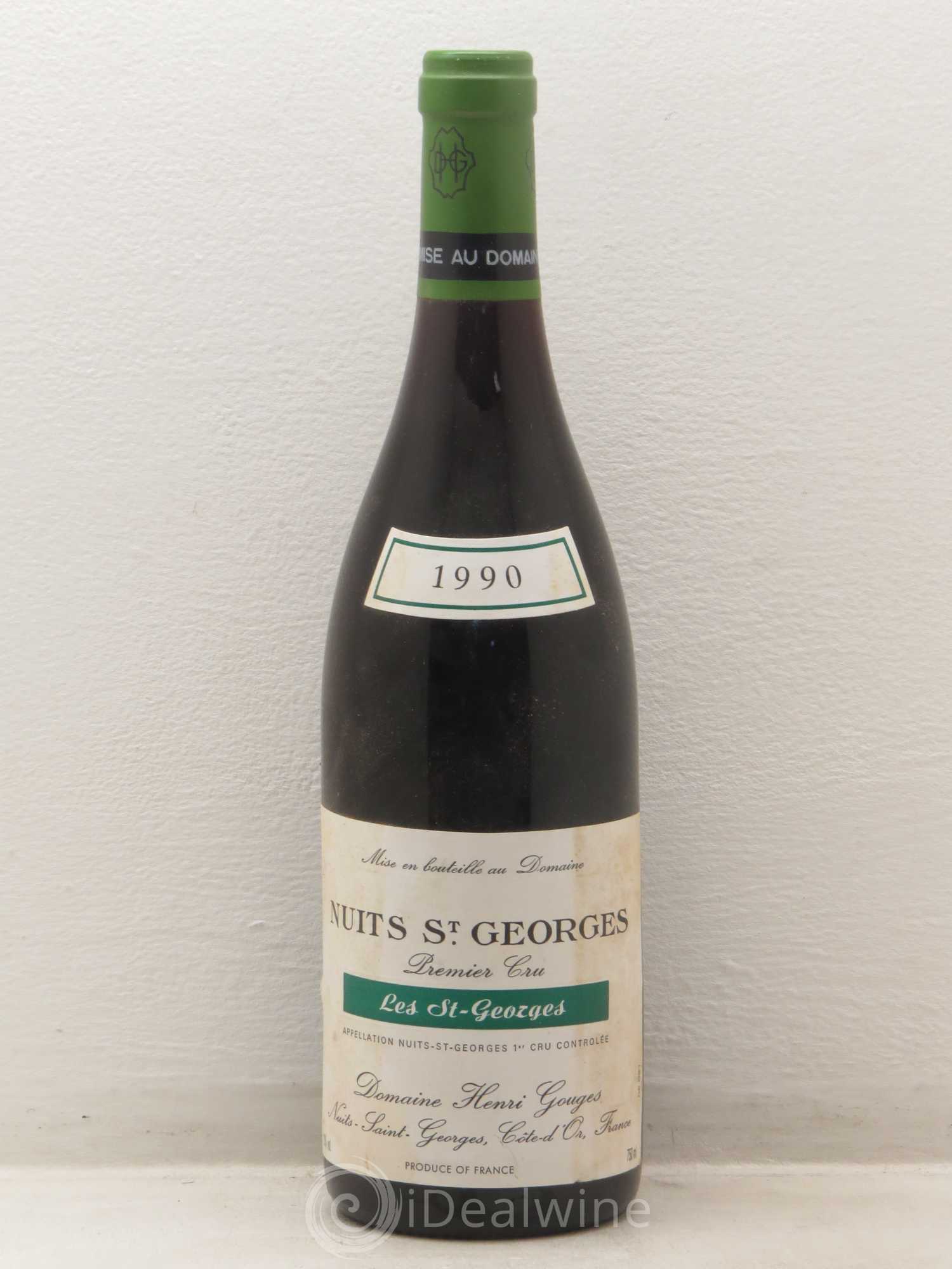 Nuits-Saint-Georges 1er Cru Les Saints Georges Henri Gouges 1990 - Lot de 1 bouteille - 0