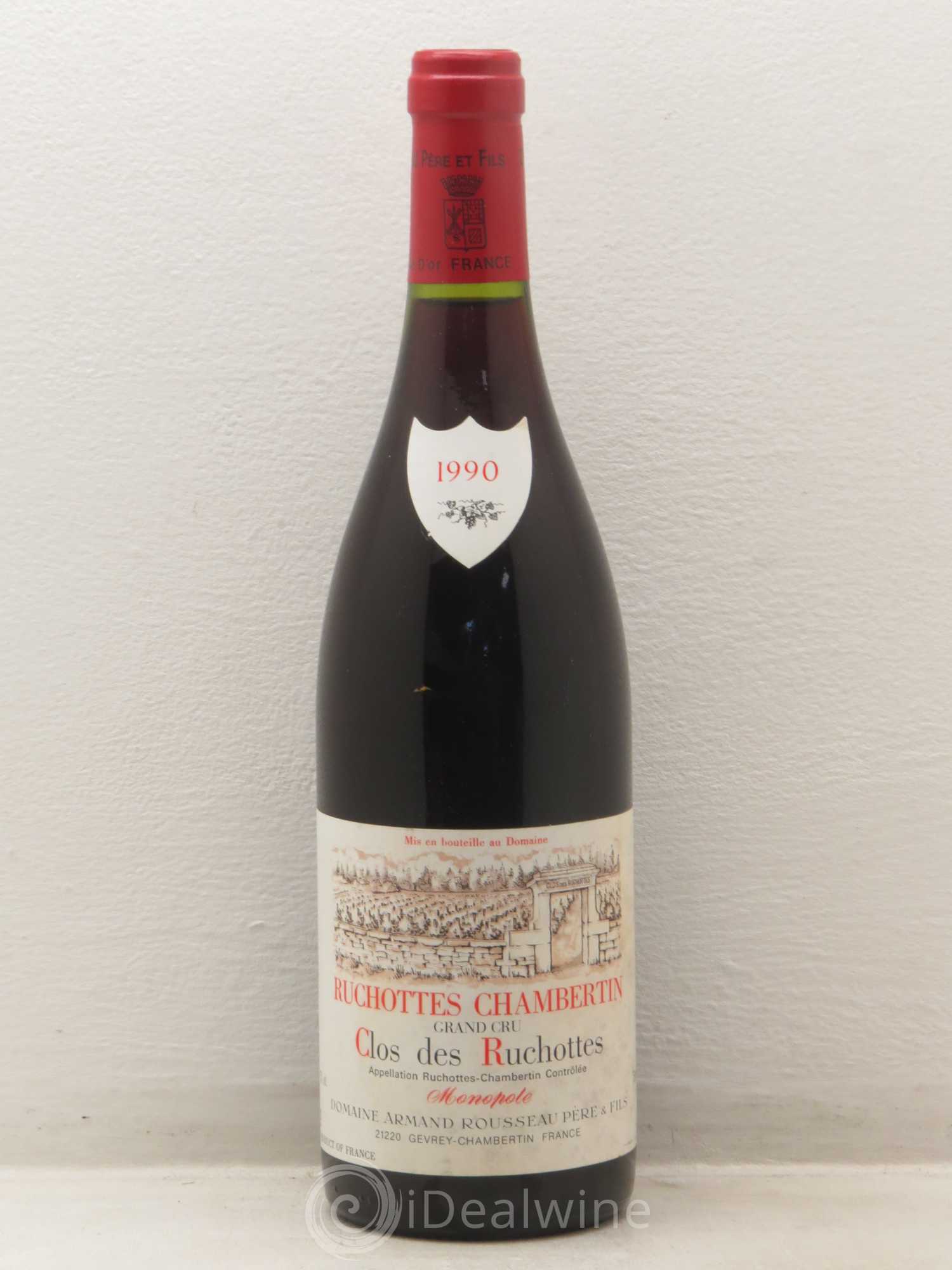 Ruchottes-Chambertin Grand Cru Clos des Ruchottes Armand Rousseau (Domaine) 1990 - Posten von 1 Flasche - 0