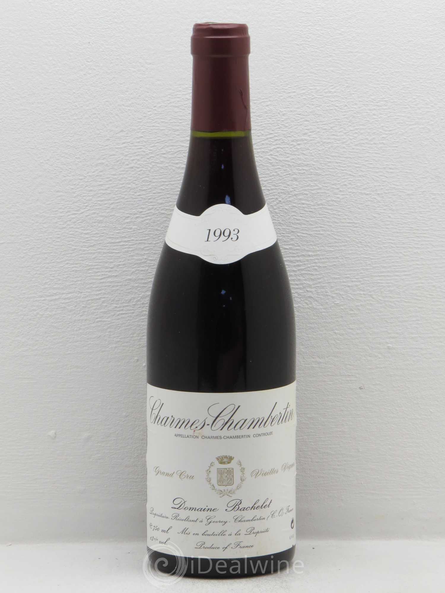 Charmes-Chambertin Grand Cru Vieilles Vignes Denis Bachelet (Domaine) Vieilles Vignes 1993 - Lot de 1 bouteille - 0