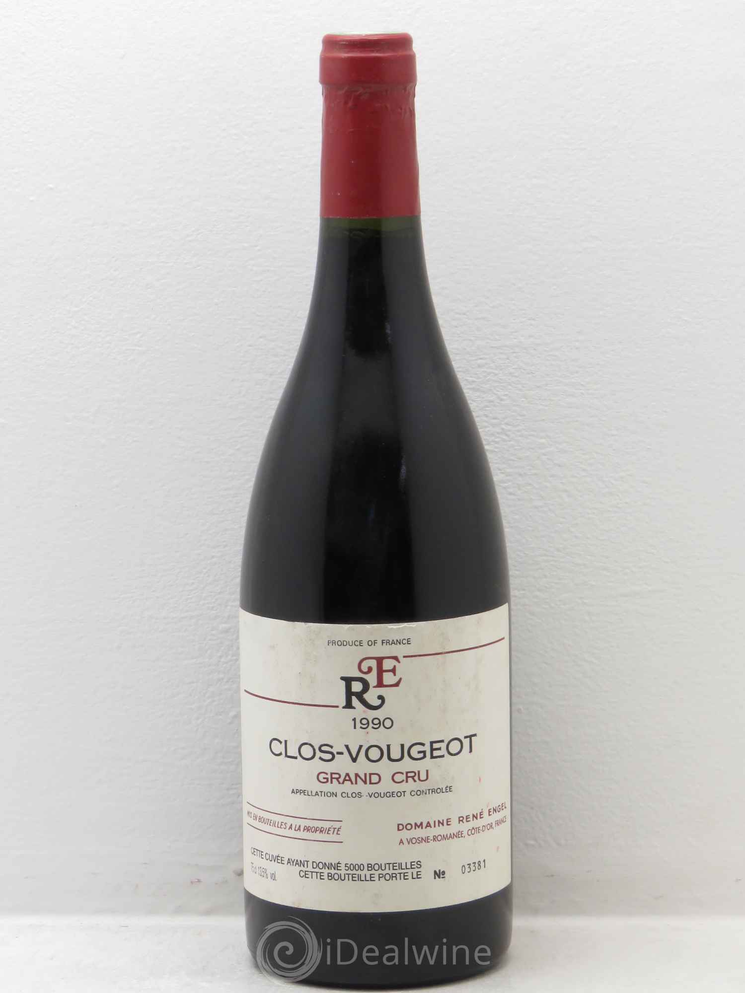 Clos de Vougeot Grand Cru Domaine René Engel - Domaine Eugénie 1990 - Lot de 1 bouteille - 0