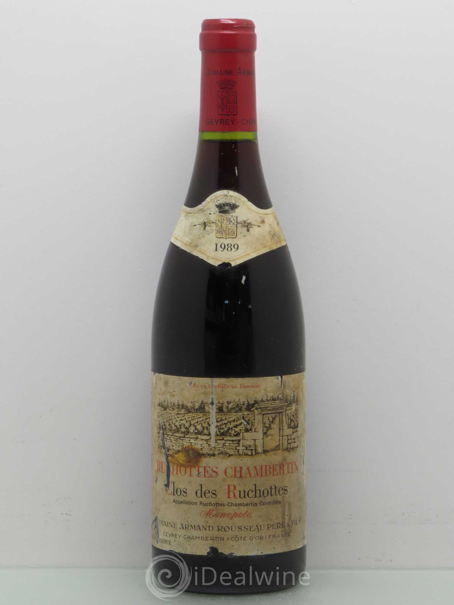 Ruchottes-Chambertin Grand Cru Clos des Ruchottes Armand Rousseau (Domaine) 1989 - Lot de 1 bouteille - 0