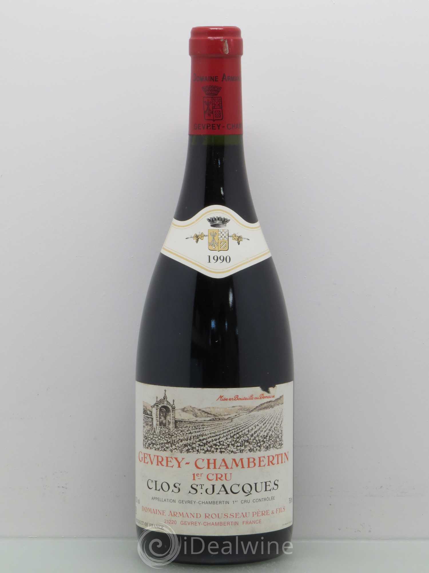 Gevrey-Chambertin 1er Cru Clos Saint-Jacques Armand Rousseau (Domaine) 1990 - Lot de 1 bouteille - 0