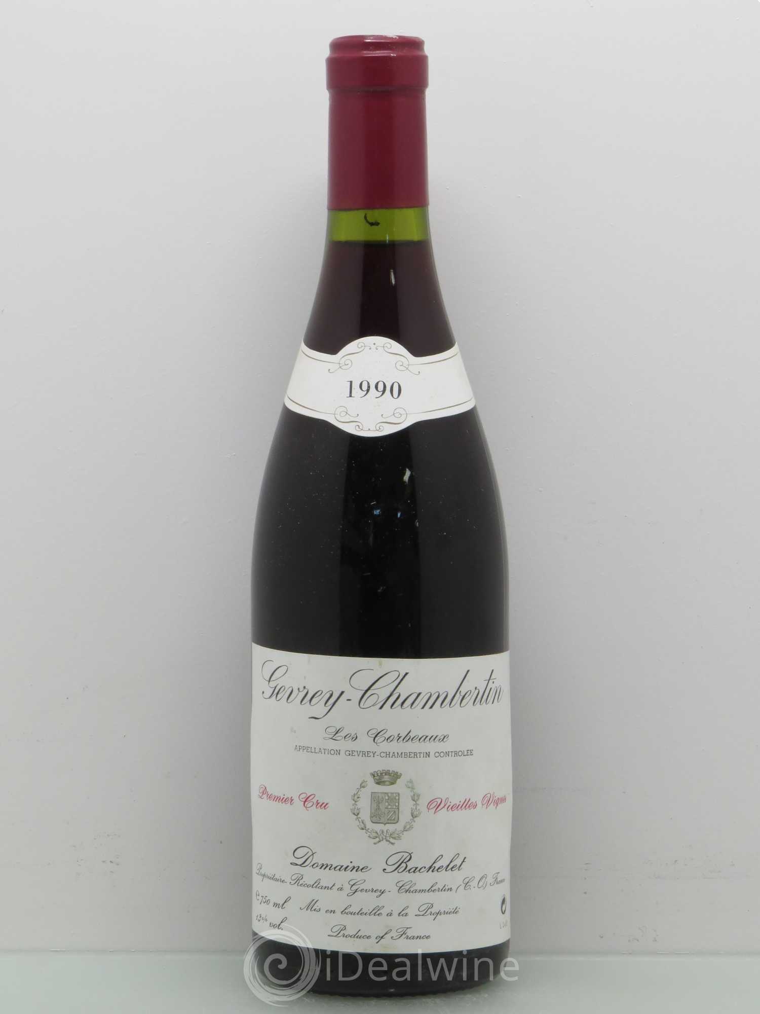 Gevrey-Chambertin 1er Cru Les Corbeaux vieilles vignes - Denis Bachelet 1990 - Posten von 1 Flasche - 0