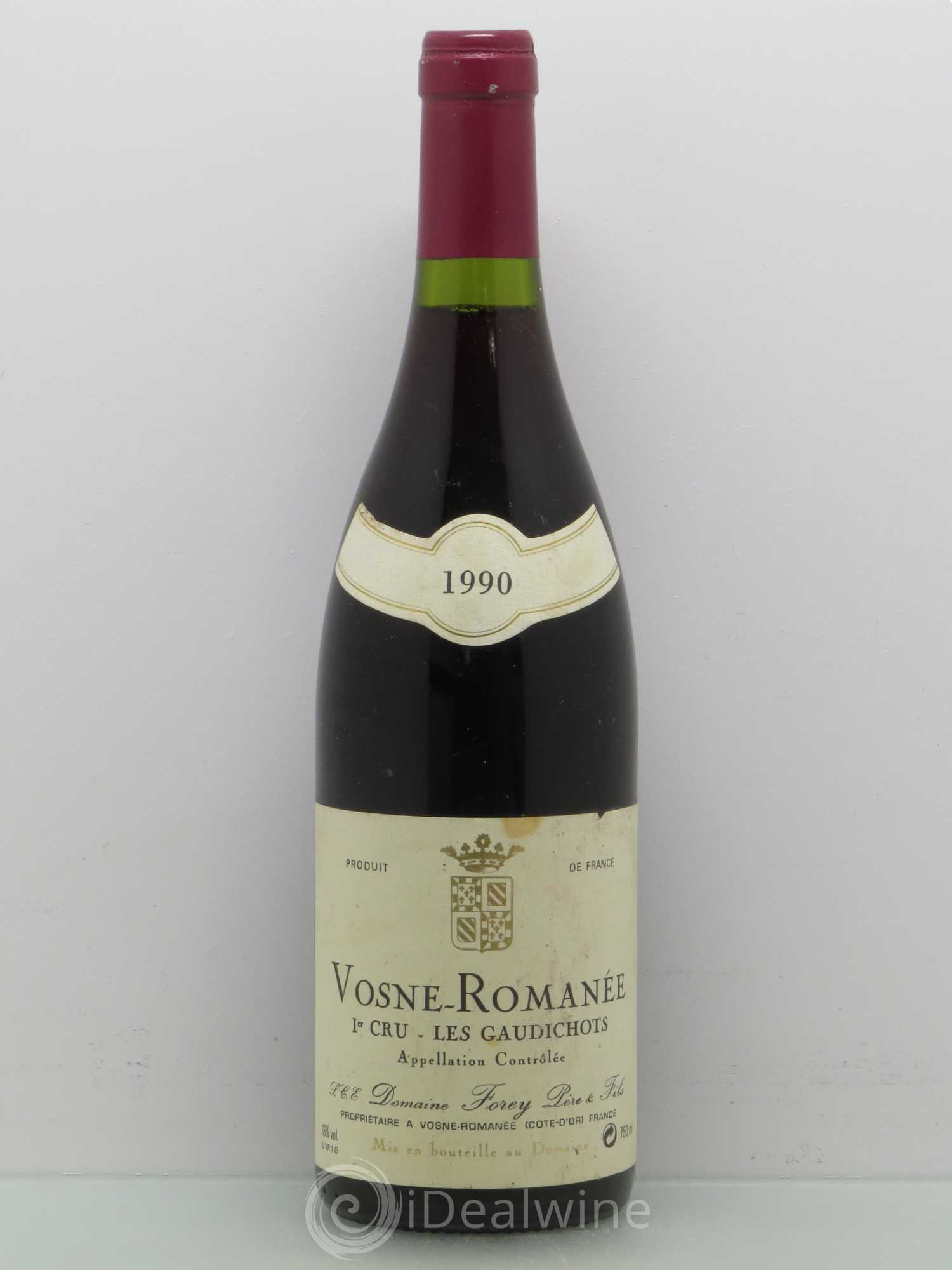 Vosne-Romanée 1er Cru Les Gaudichots Forey Père et Fils (Domaine) 1990 - Lot de 1 bouteille - 0