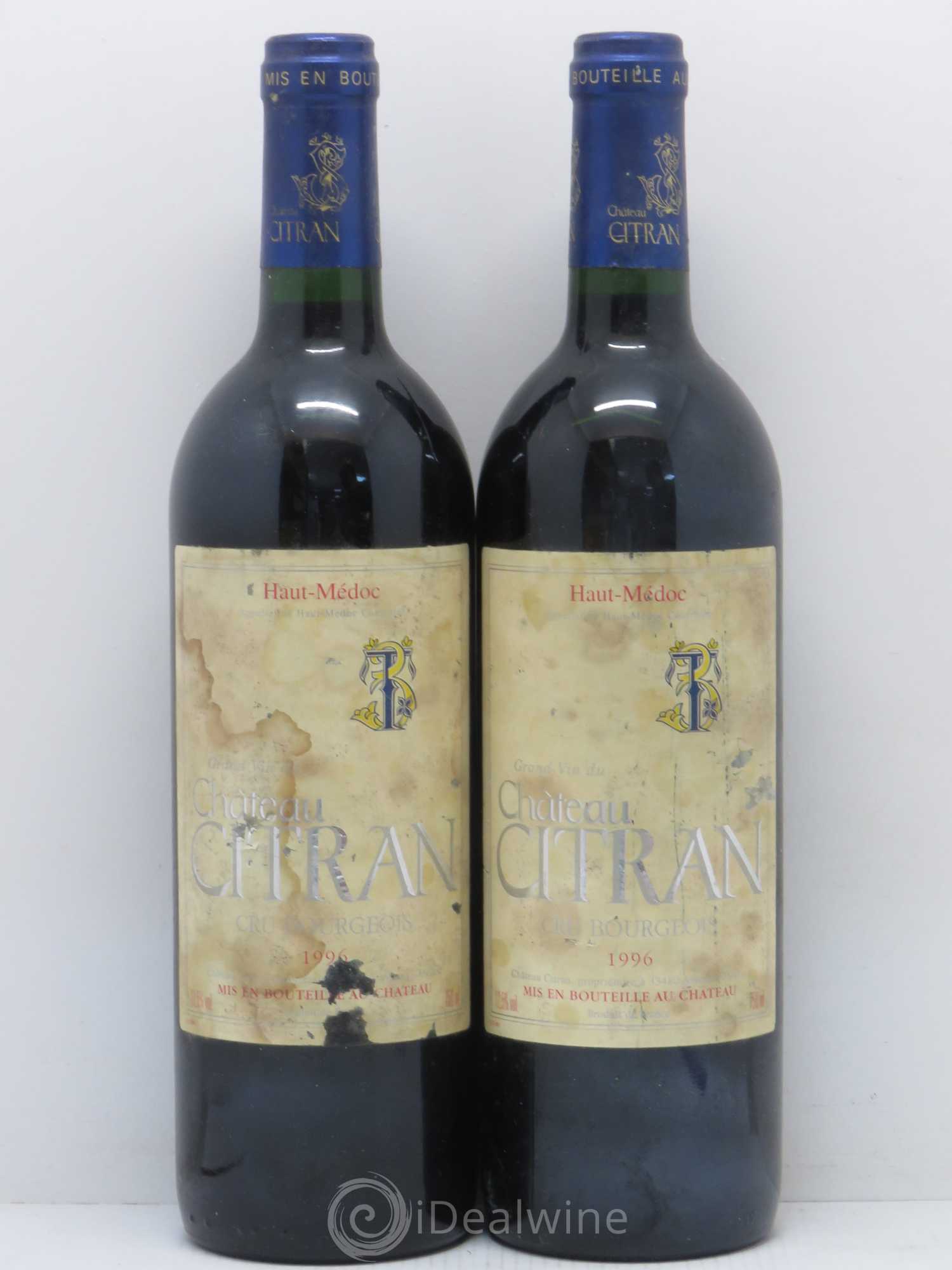 Château Citran Cru Bourgeois (sans prix de réserve) 1996 - Lot de 2 bouteilles - 0