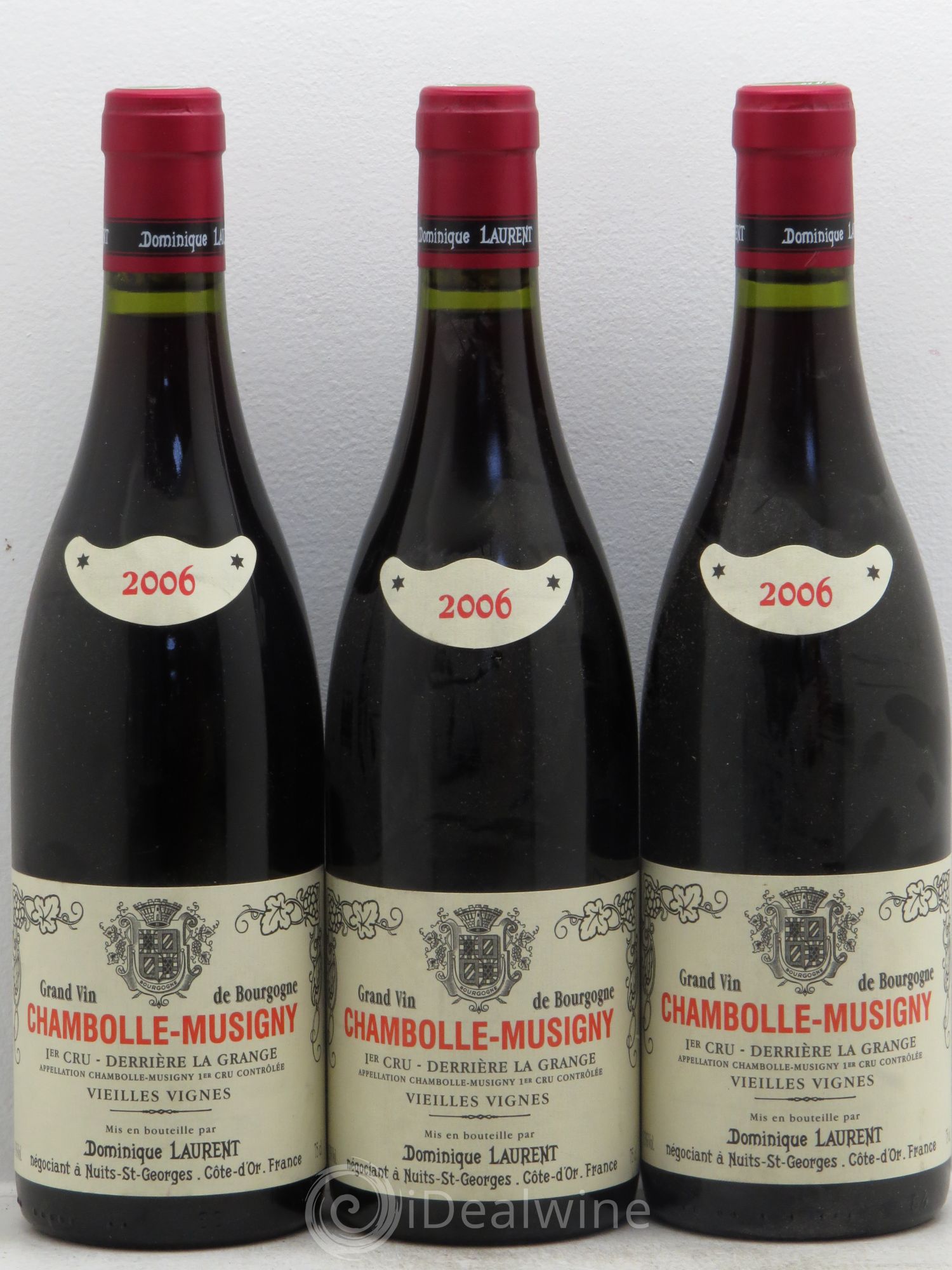 Chambolle-Musigny 1er Cru Derrière La Grange Vieilles Vignes Dominique Laurent Vieilles Vignes 2006 - Lot de 3 bouteilles - 0