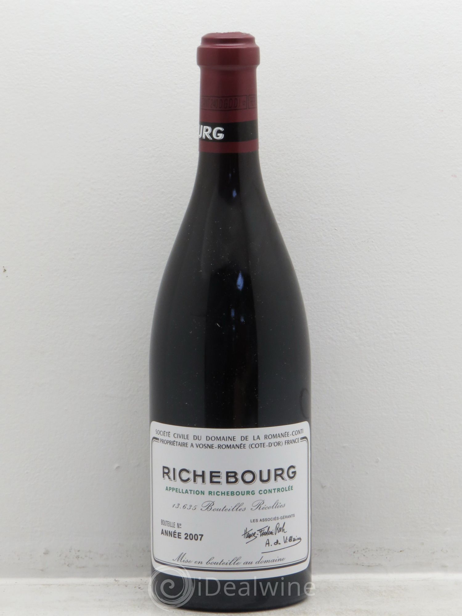Richebourg Grand Cru Domaine de la Romanée-Conti 2007 - Lot de 1 bouteille - 0