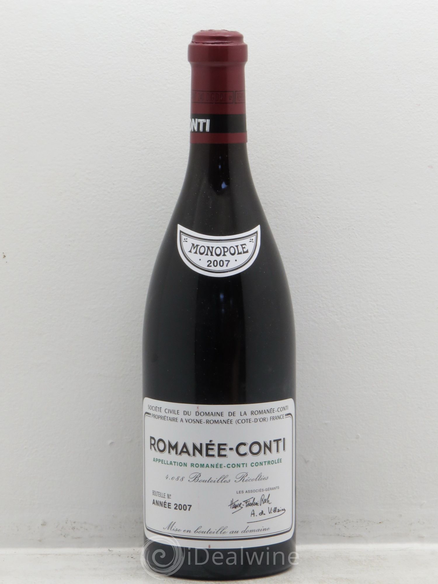 Romanée-Conti Grand Cru Domaine de la Romanée-Conti 2007 - Lot de 1 bouteille - 0