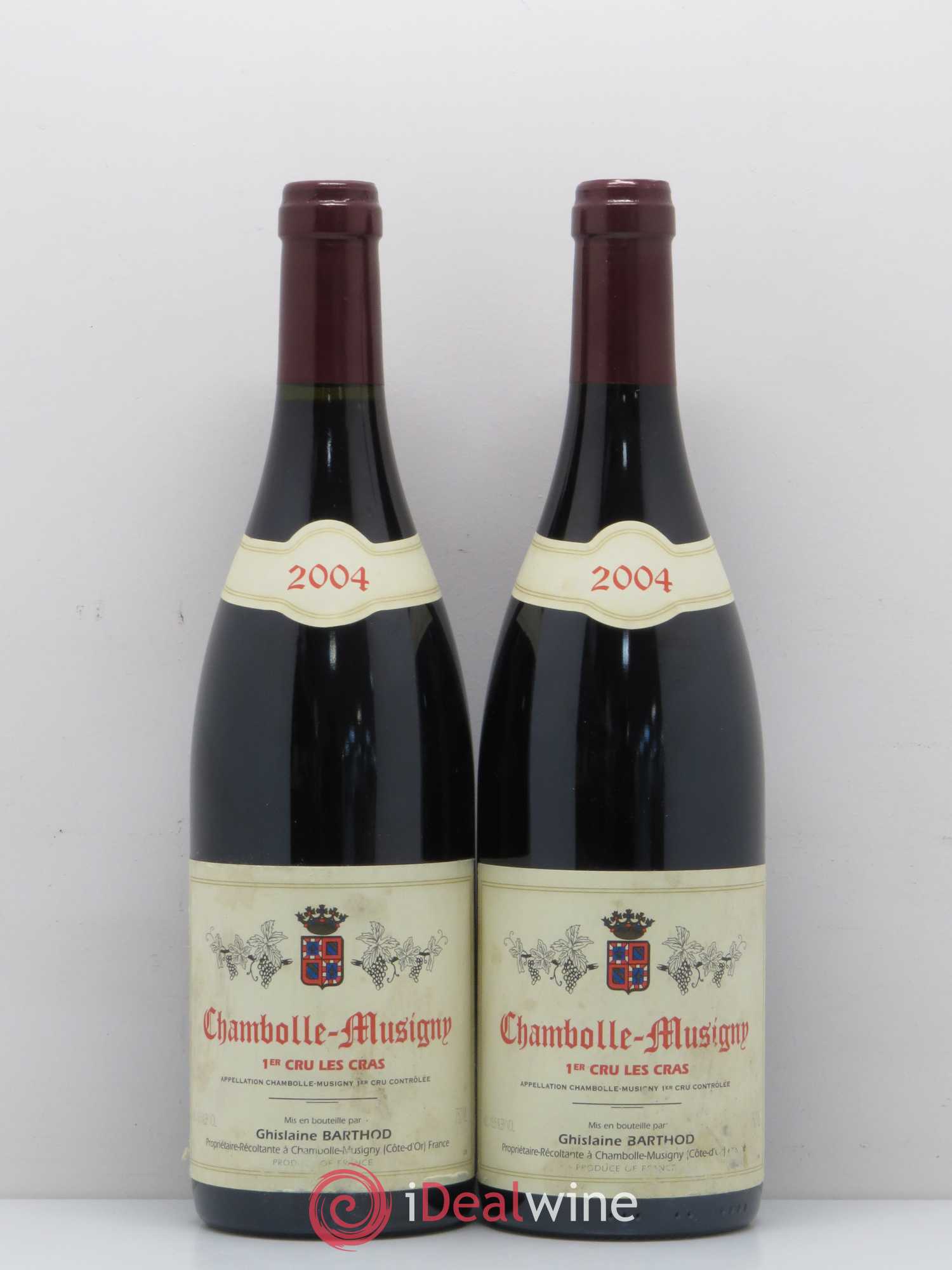 Chambolle-Musigny 1er Cru Les Cras Ghislaine Barthod 2004 - Lot de 2 bouteilles - 0