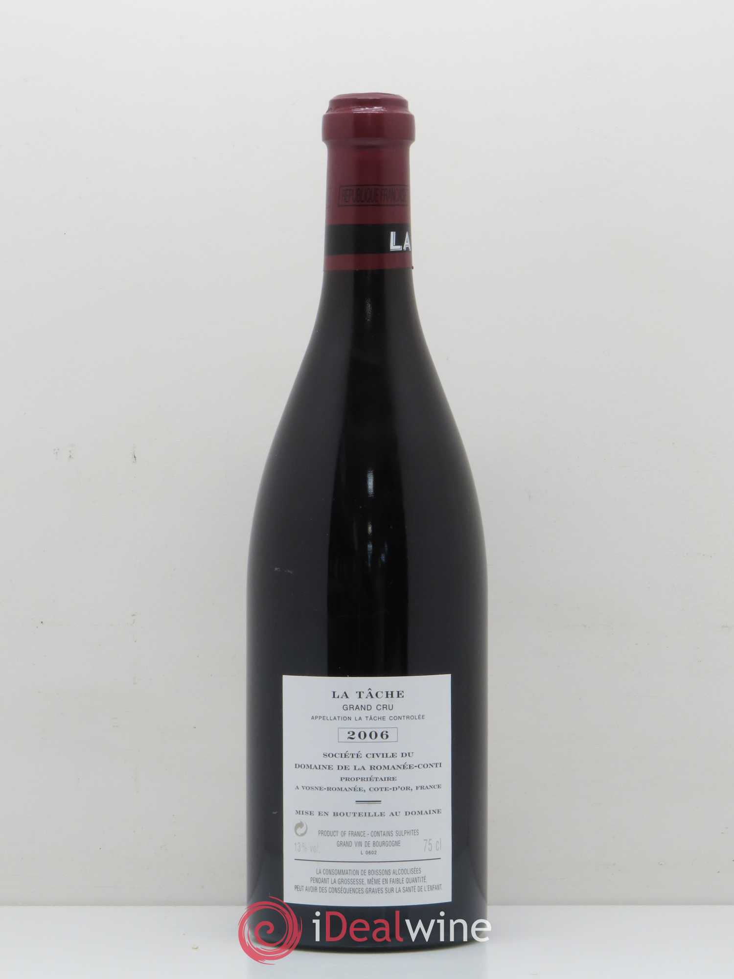 La Tâche Grand Cru Domaine de la Romanée-Conti 2006 - Lot de 1 bouteille - 1