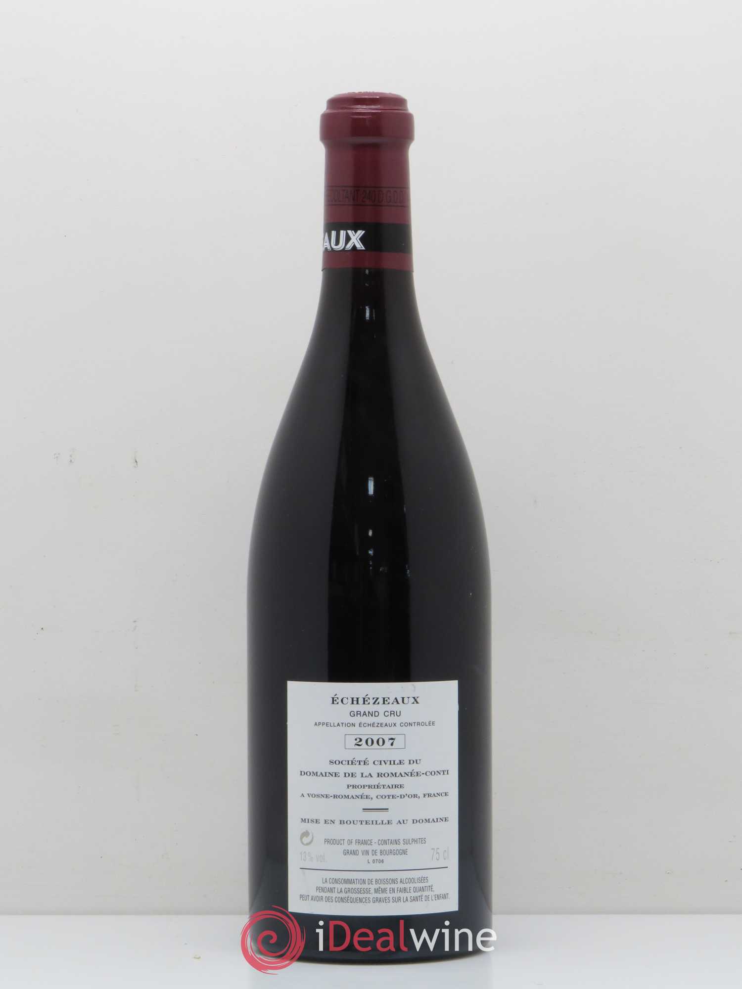 Echezeaux Grand Cru Domaine de la Romanée-Conti 2007 - Lot de 1 bouteille - 1