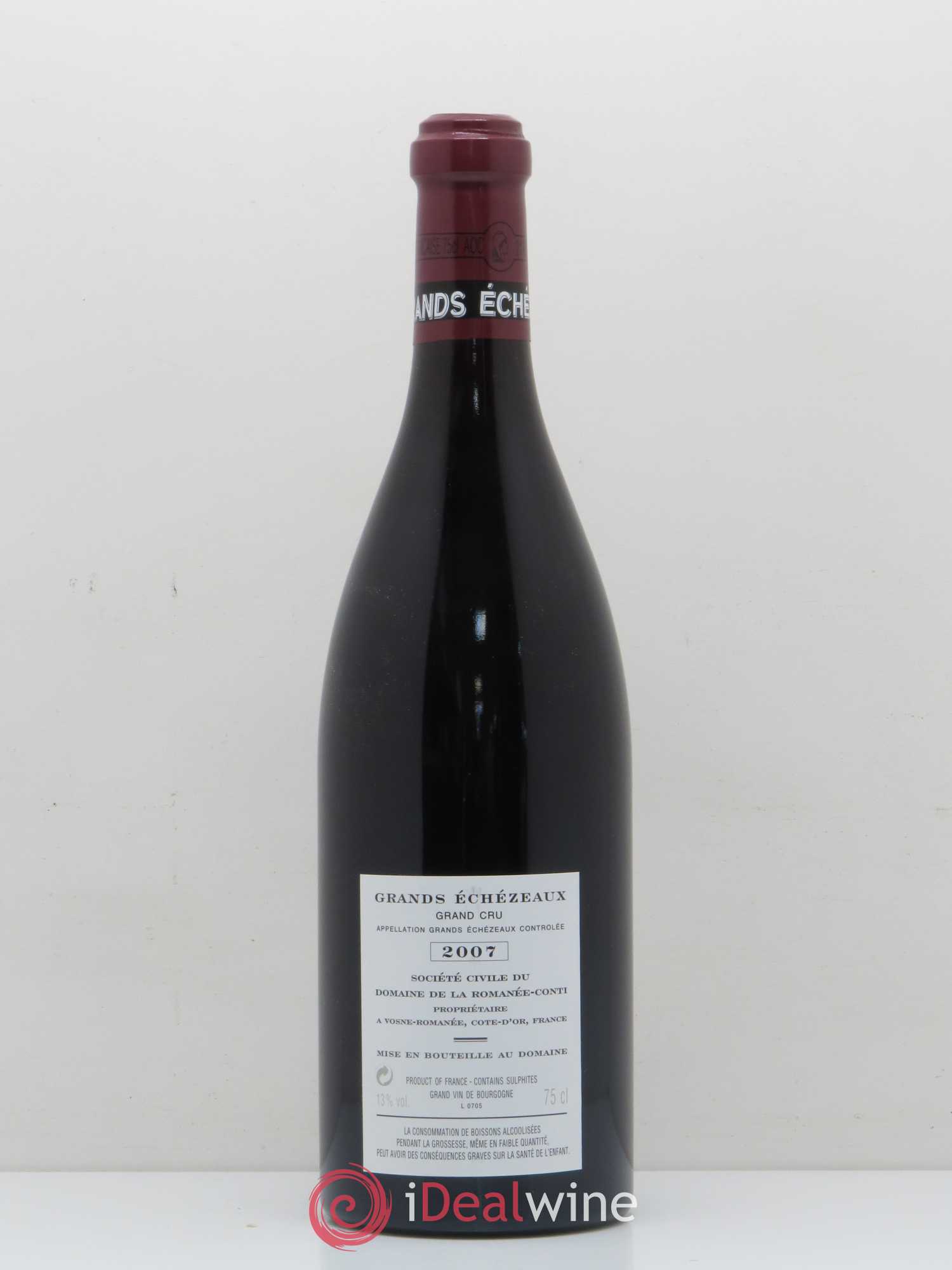 Grands-Echezeaux Grand Cru Domaine de la Romanée-Conti 2007 - Lot de 1 bouteille - 1
