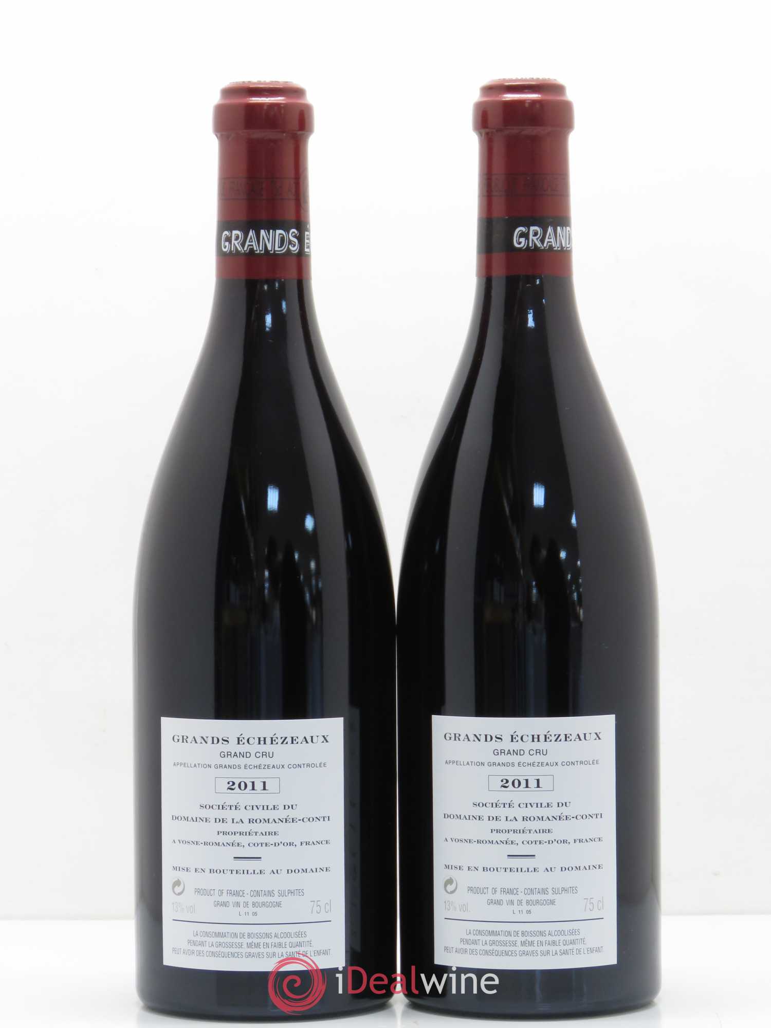 Assortiment 2011 du Domaine de la Romanée-Conti Domaine de la Romanée-Conti 1 Romanée Conti - 3 La Tache - 2 Echezeaux - 2 Grands Echezeaux - 2 Romanée Saint Vivant - 2 Richebourg 2011 - Posten von 1 Flasche - 6