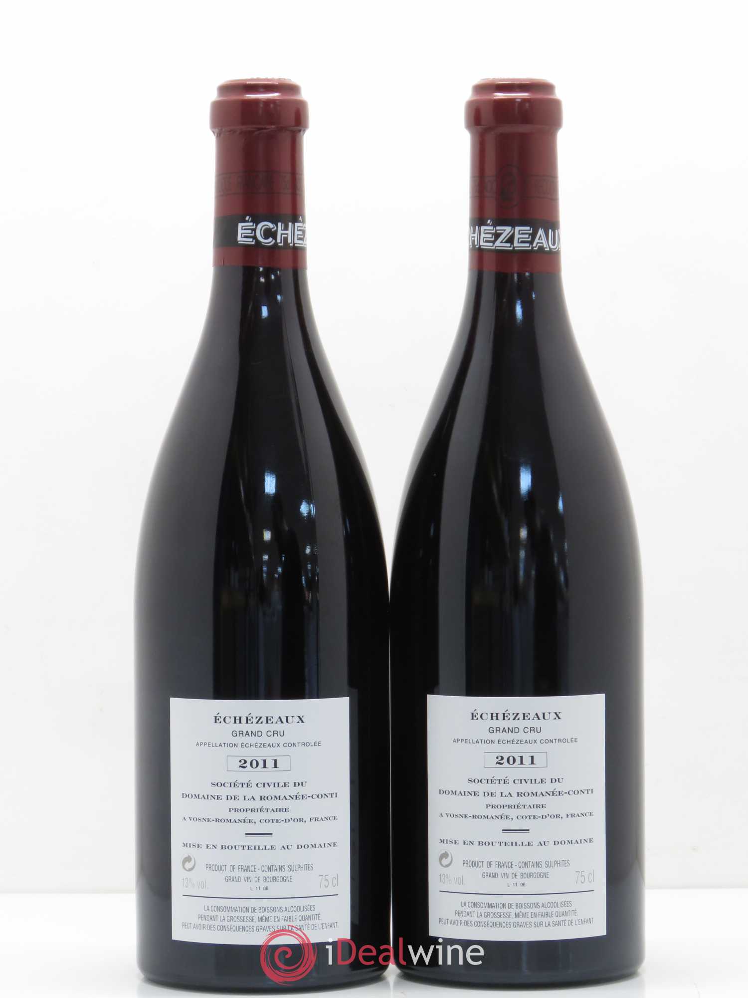 Assortiment 2011 du Domaine de la Romanée-Conti Domaine de la Romanée-Conti 1 Romanée Conti - 3 La Tache - 2 Echezeaux - 2 Grands Echezeaux - 2 Romanée Saint Vivant - 2 Richebourg 2011 - Posten von 1 Flasche - 8