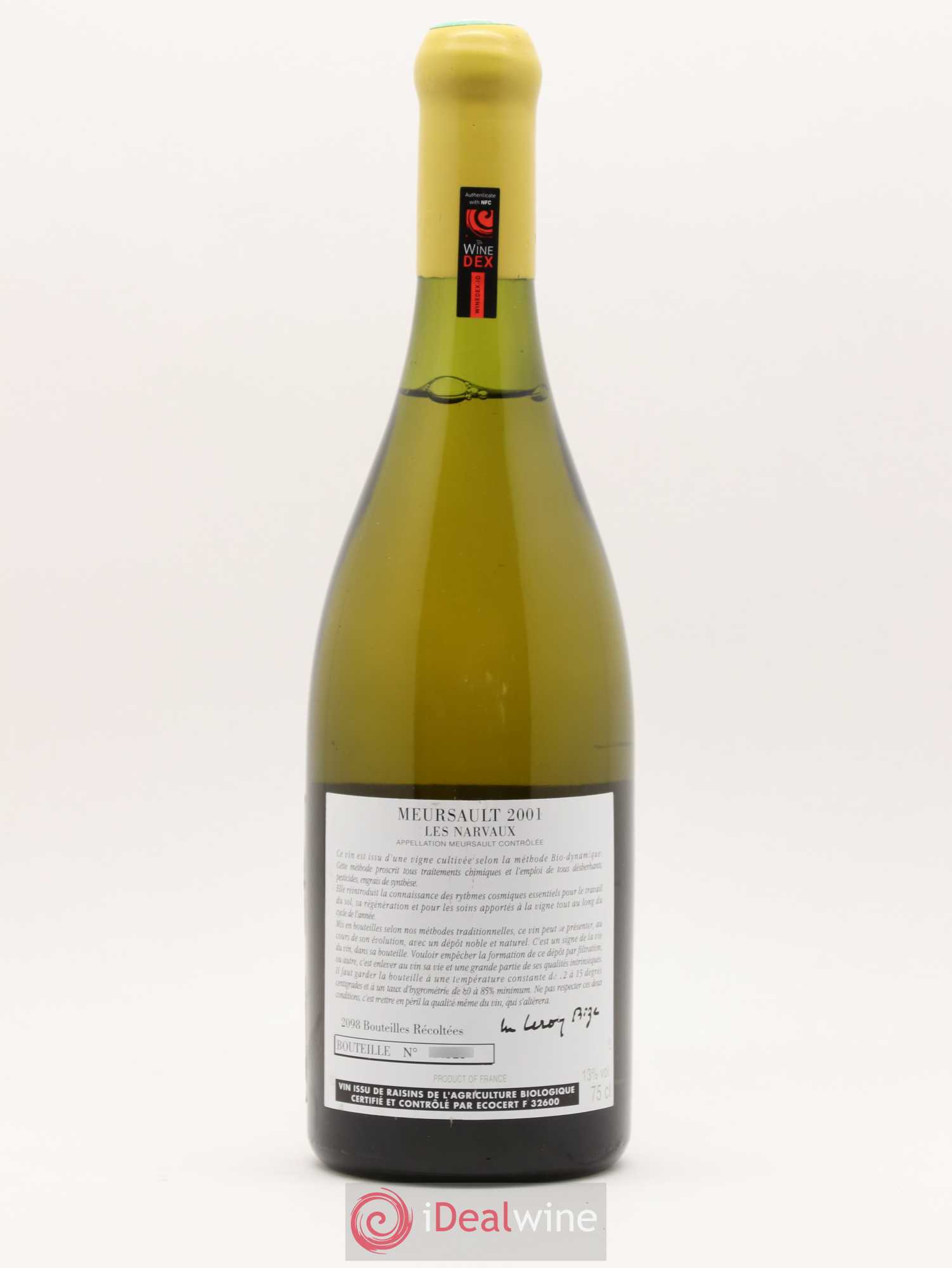 Meursault Les Narvaux d'Auvenay (Domaine) 2001 - Lot de 1 bouteille - 1