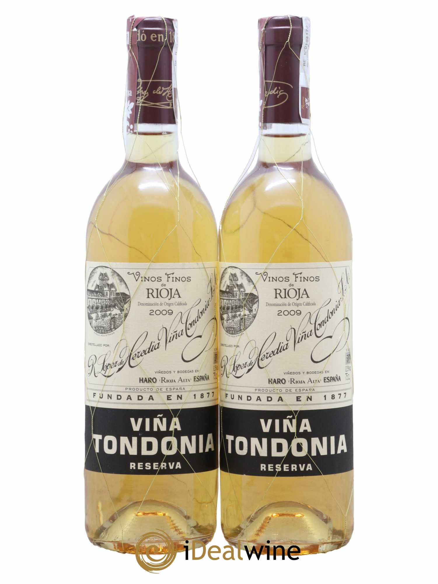 Rioja DOCA Reserva Vina Tondonia R. Lopez de Heredia 2009 - Lot de 2 bouteilles - 0