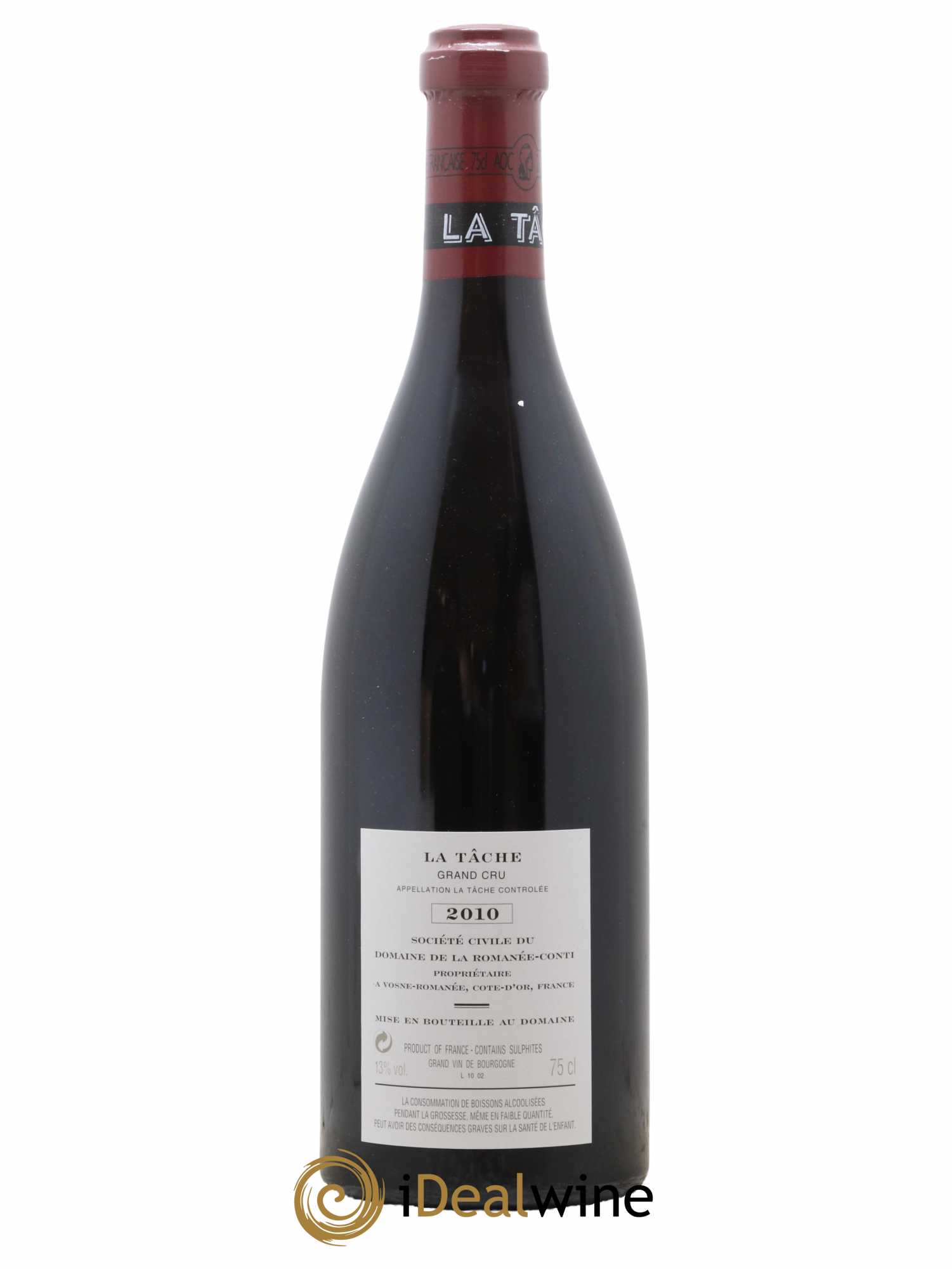 La Tâche Grand Cru Domaine de la Romanée-Conti 2010 - Lot de 1 bouteille - 1