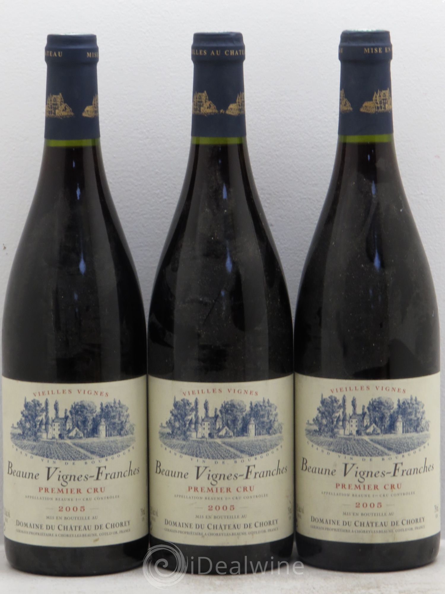 Beaune 1er Cru Vieilles Vignes - Château de Chorey 2005 - Posten von 3 Flaschen - 0