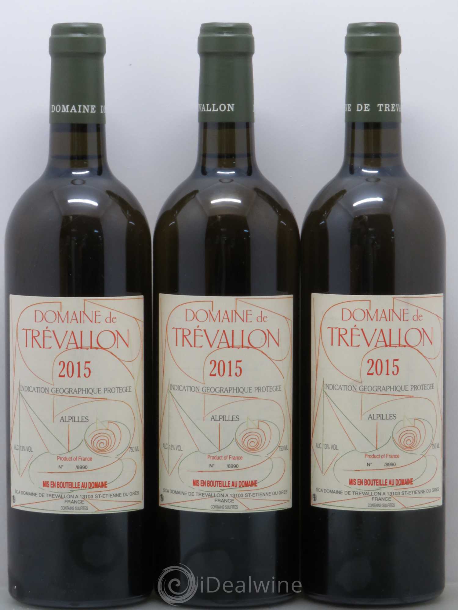 VDP Bouches du Rhône Trévallon (Domaine de) Eloi Dürrbach 2015 - Lot de 6 bouteilles - 1