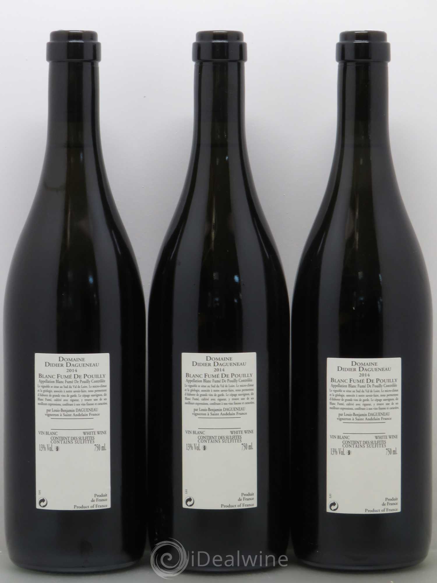Vin de France (anciennement Pouilly-Fumé) Buisson Renard Dagueneau (Domaine Didier - Louis-Benjamin) 2014 - Lot de 3 bouteilles - 1