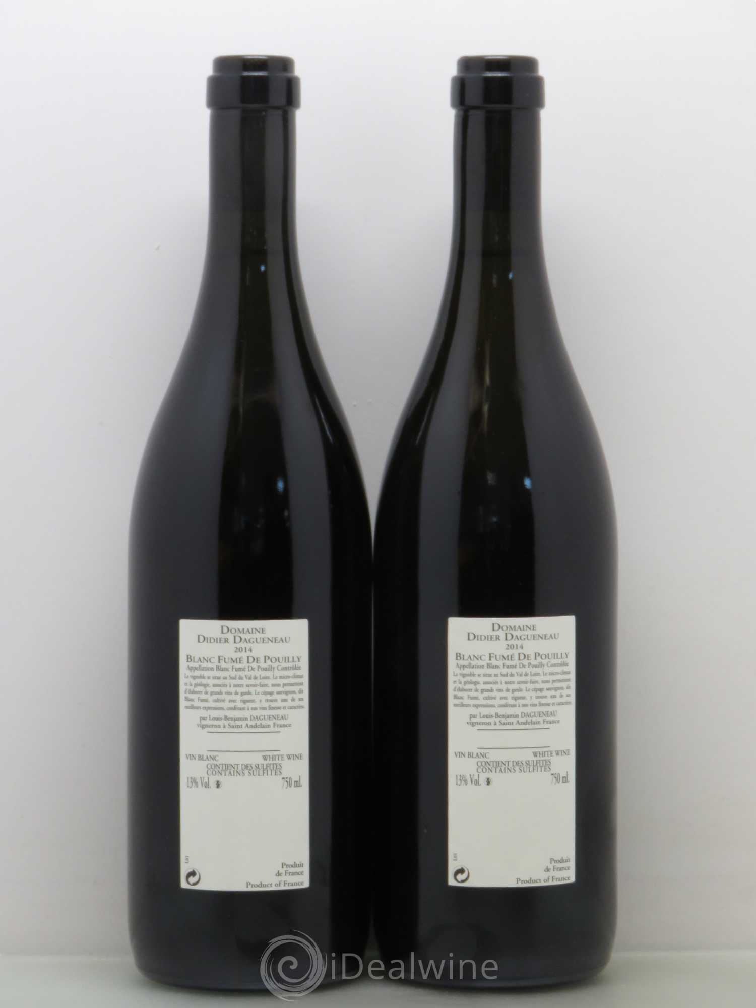 Vin de France (anciennement Pouilly-Fumé) Buisson Renard Dagueneau (Domaine Didier - Louis-Benjamin) 2014 - Lot de 2 bouteilles - 1