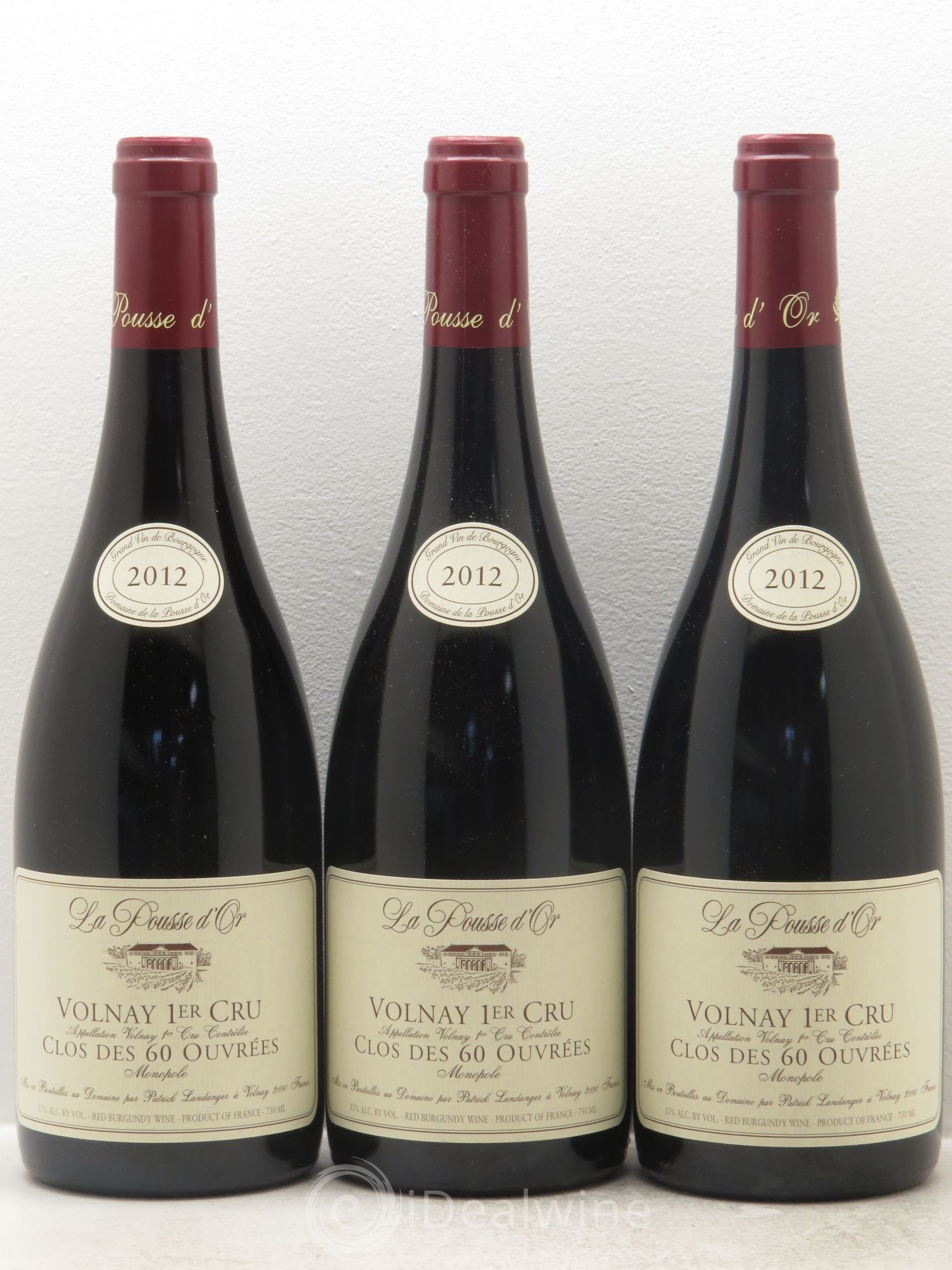 Volnay 1er Cru Clos des 60 ouvrées La Pousse d'Or (Domaine de) 2012 - Lot de 3 bouteilles - 0