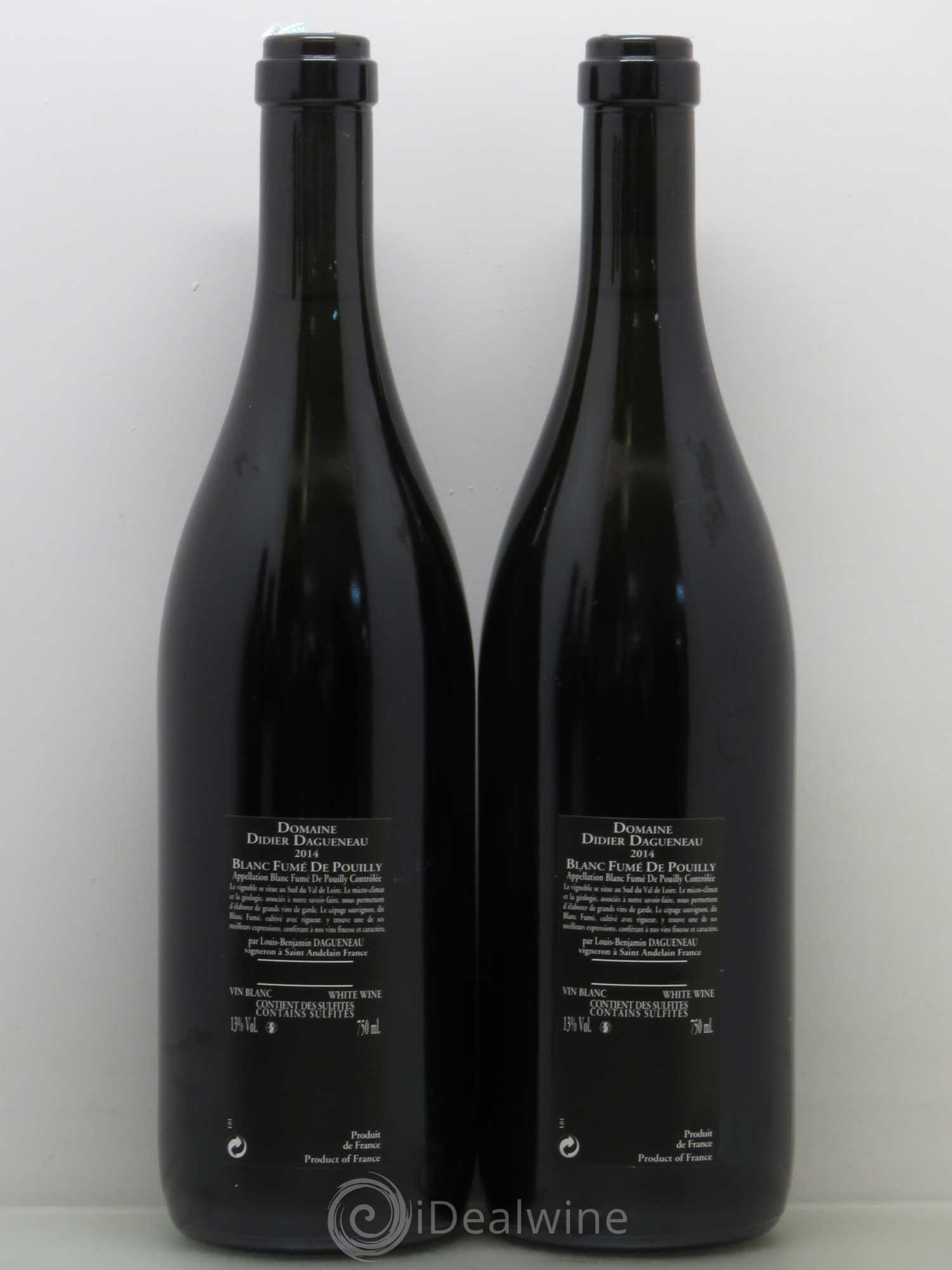 Vin de France (anciennement Pouilly-Fumé) Silex Dagueneau (Domaine Didier - Louis-Benjamin) 2014 - Lot de 2 bouteilles - 1