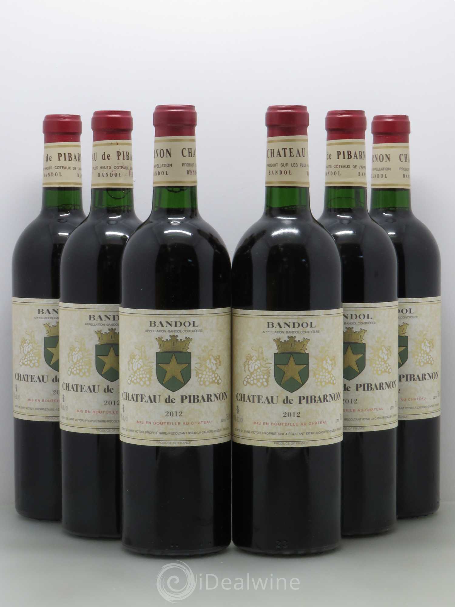 Bandol Château de Pibarnon Comte de Saint-Victor 2012 - Lot de 6 bouteilles - 0