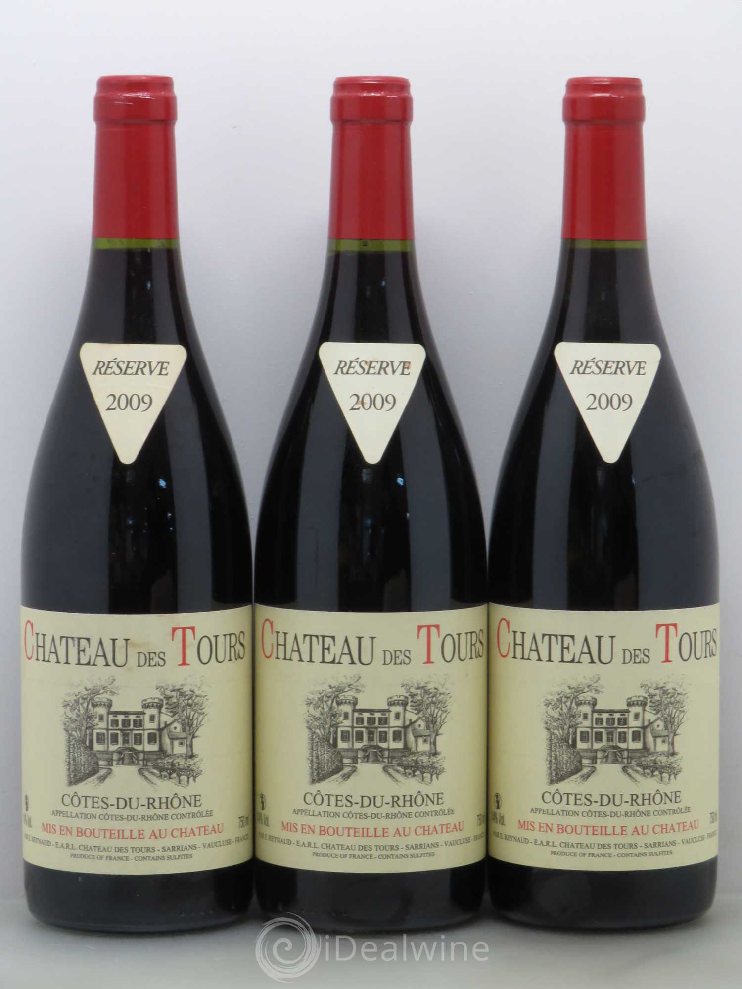 Côtes-du-Rhône Château des Tours Emmanuel Reynaud 2009 - Lot de 3 bouteilles - 0