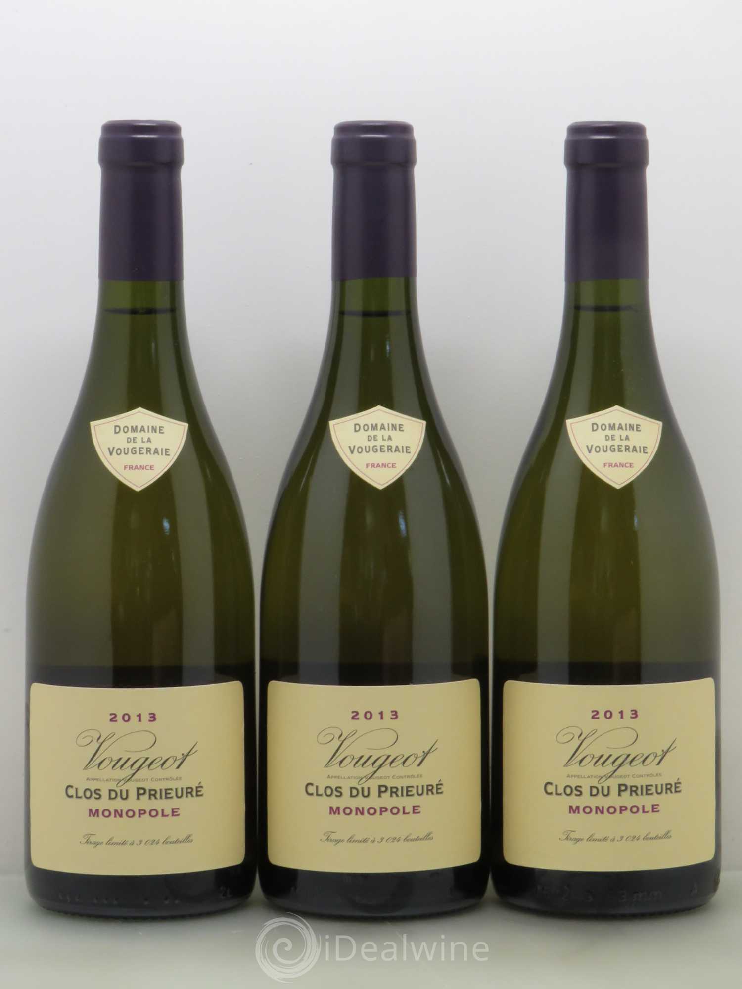 Vougeot Clos de Prieuré La Vougeraie 2013 - Posten von 3 Flaschen - 0